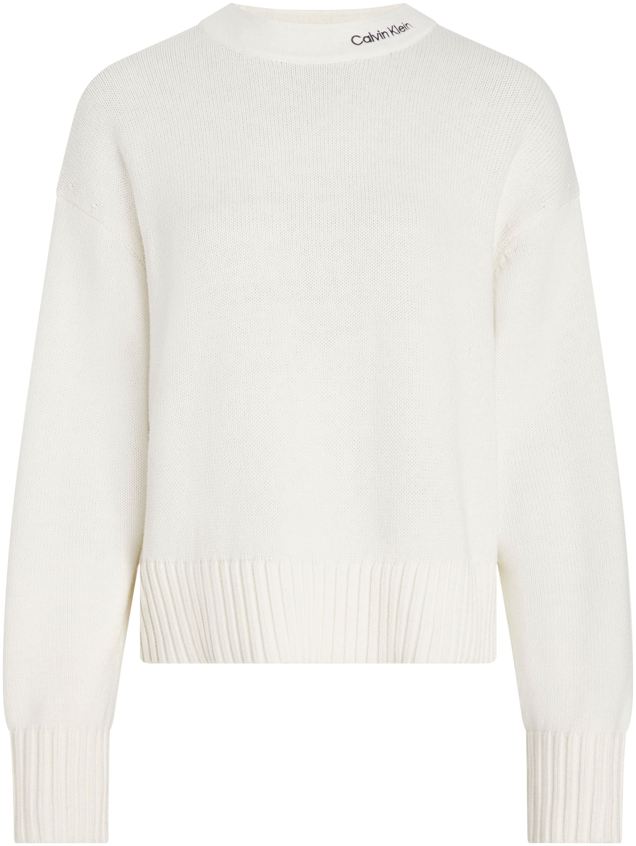 Calvin Klein Jeans Strickpullover »LOGO EMBRO SWEATER«, mit Logostickerei