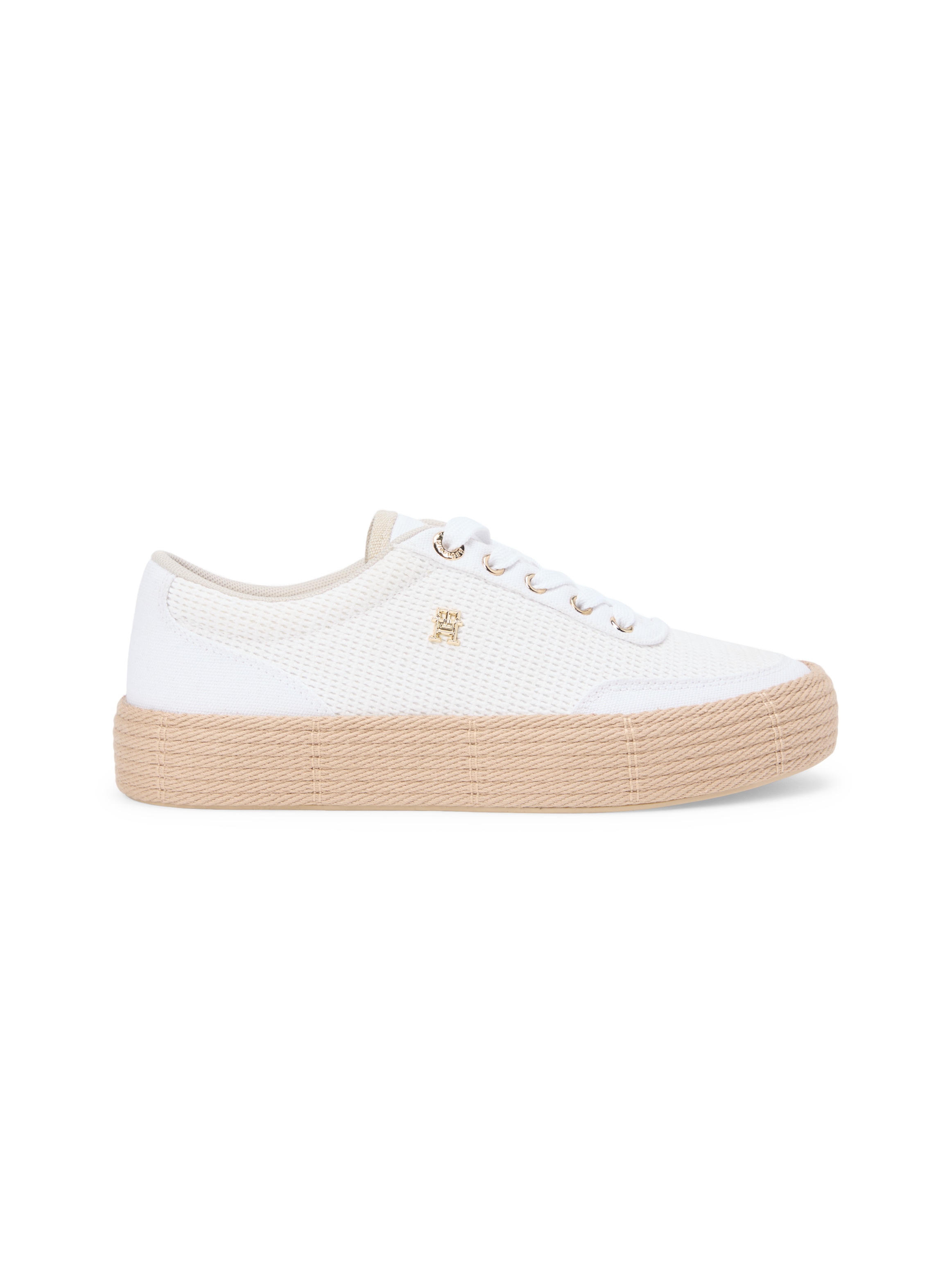 Tommy Hilfiger Plateausneaker »TH FOXING PLATFORM ROPE«  Freizeitschuh, Schnürer, Halbschuh mit TH-Schmuckelement