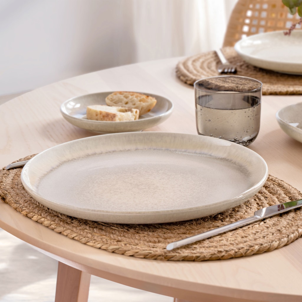like. by Villeroy & Boch Frühstücksteller »Teller Perlemor Sand ø 16 cm 6er Set beige« Spülmaschinengeeignet, Mikrowellengeeignet