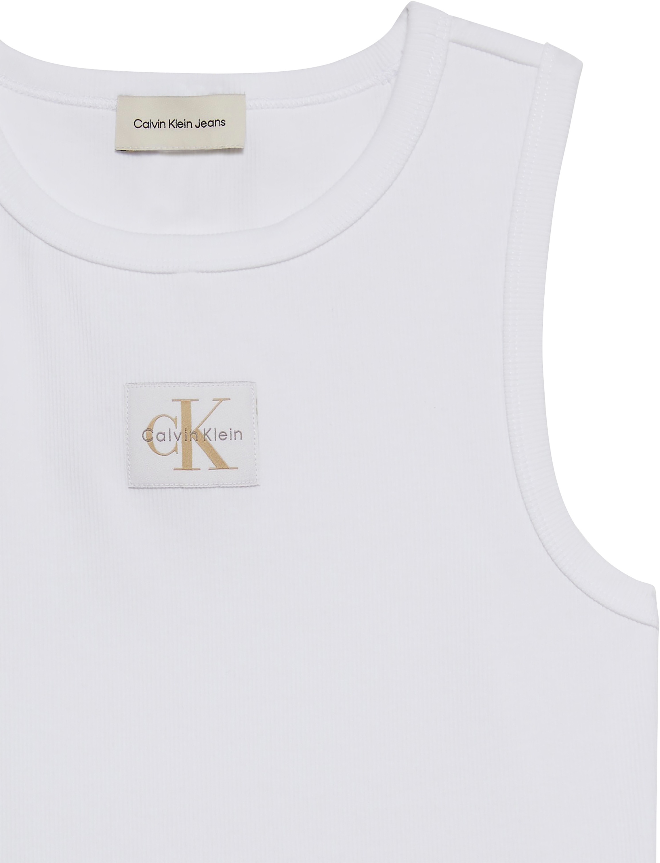 Calvin Klein Jeans Tanktop »A - WVN LBL 2X2 CTTN« Mit Rundhalsausschnitt