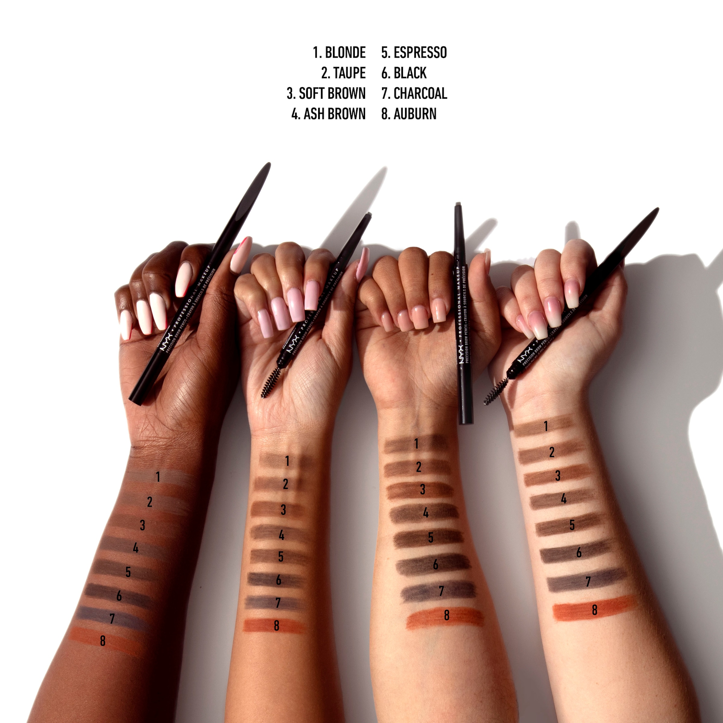 NYX Augenbrauen-Stift »Professional Makeup Precision Brow Pencil«, mit ultra dünner Spitze