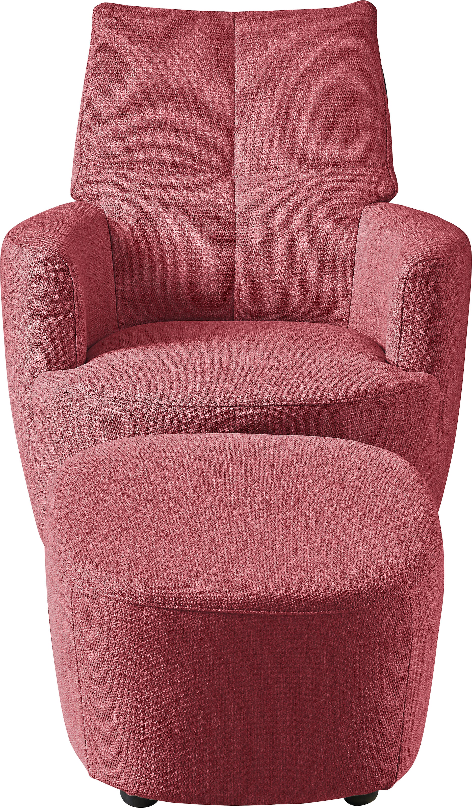 set one by Musterring Relaxsessel »SO 1450«, (Set), mit Dreh- und Wippfunktion, inklusive Hocker