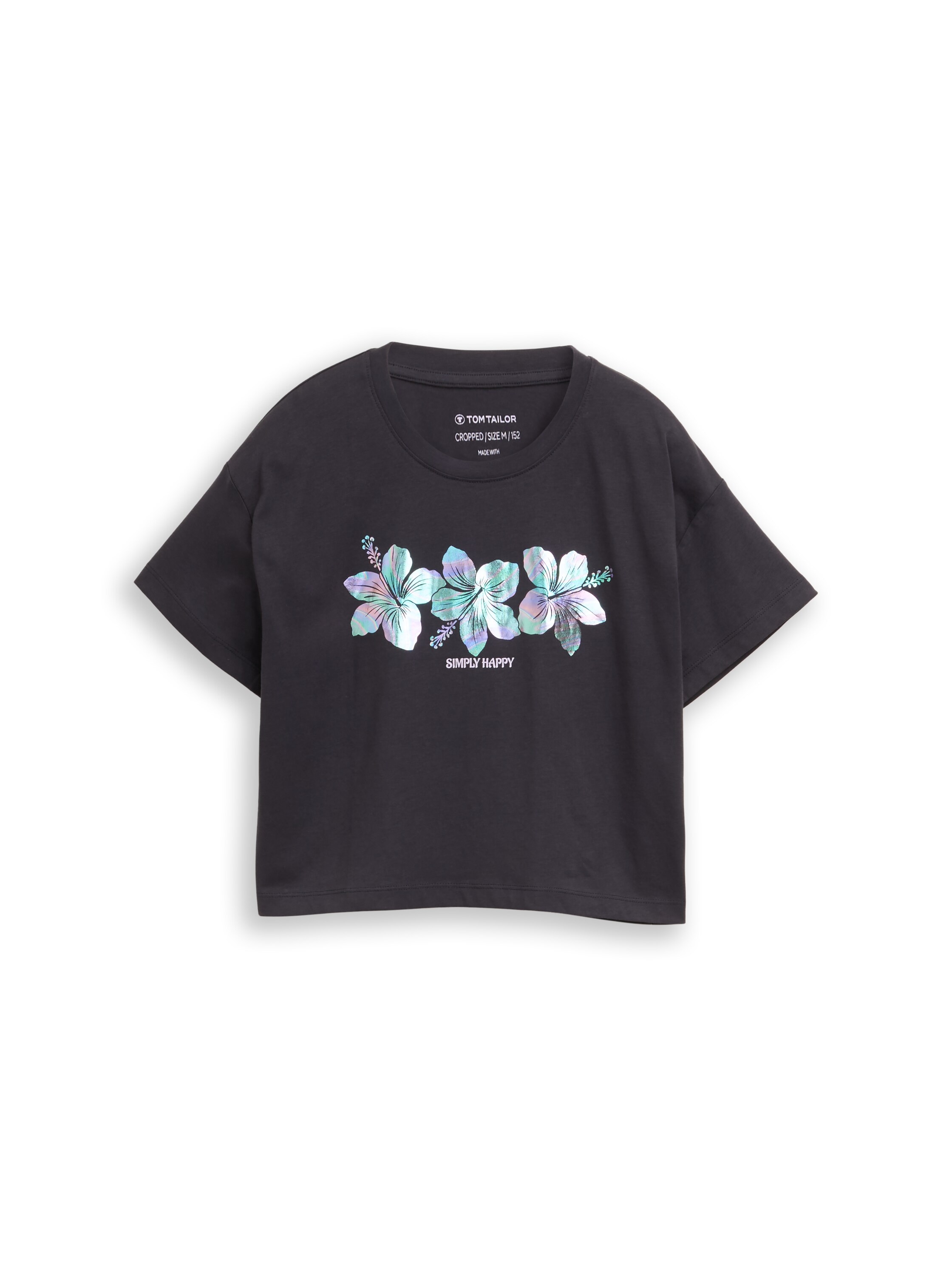 TOM TAILOR Kurzarmshirt Kurzes Sommershirt mit Blumen-Print/für Girls