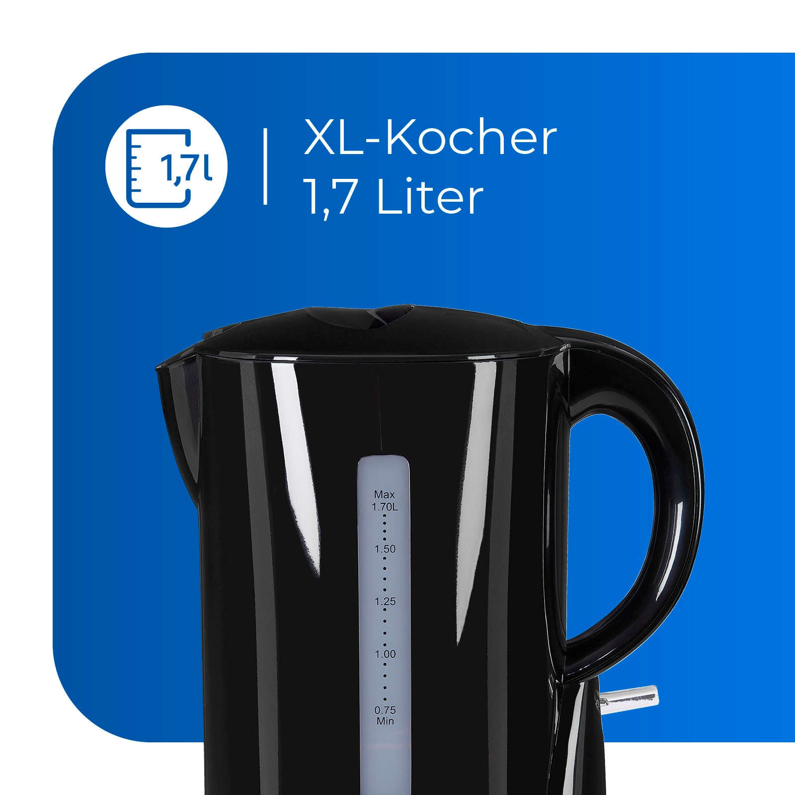 exquisit Wasserkocher »WK 3102 swi«, 1,7 l, 2200 W
