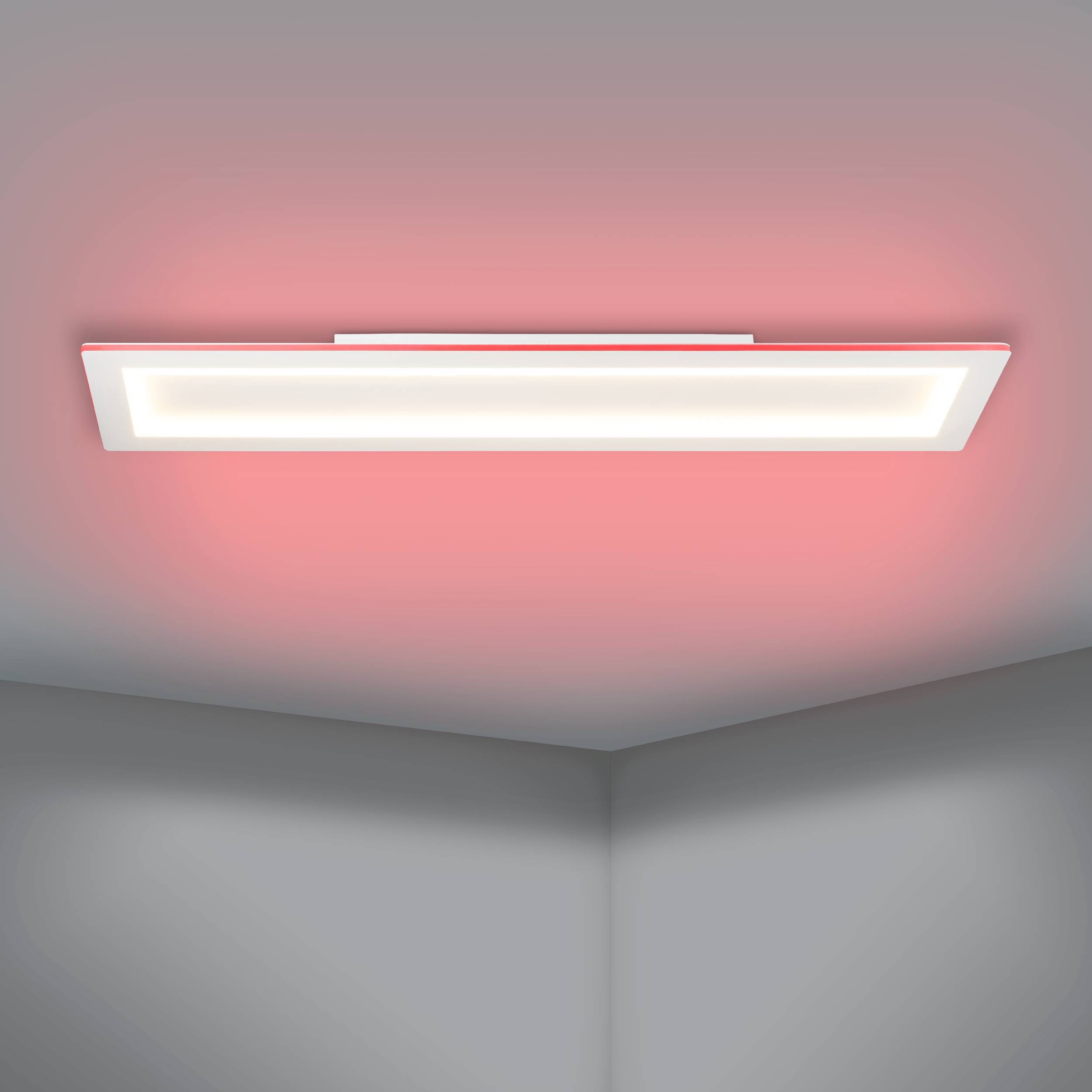 EGLO Deckenleuchte »Padrogiano-Z Deckenlampe, ZigBee 3.0, App und Sprachsteuerung, Lampe« LED-Modul 1 Stk. Kaltweiß | RGB ZigBee, App und Sprachsteuerung Alexa, RGB, dimmbare Lampe, 120x30 cm