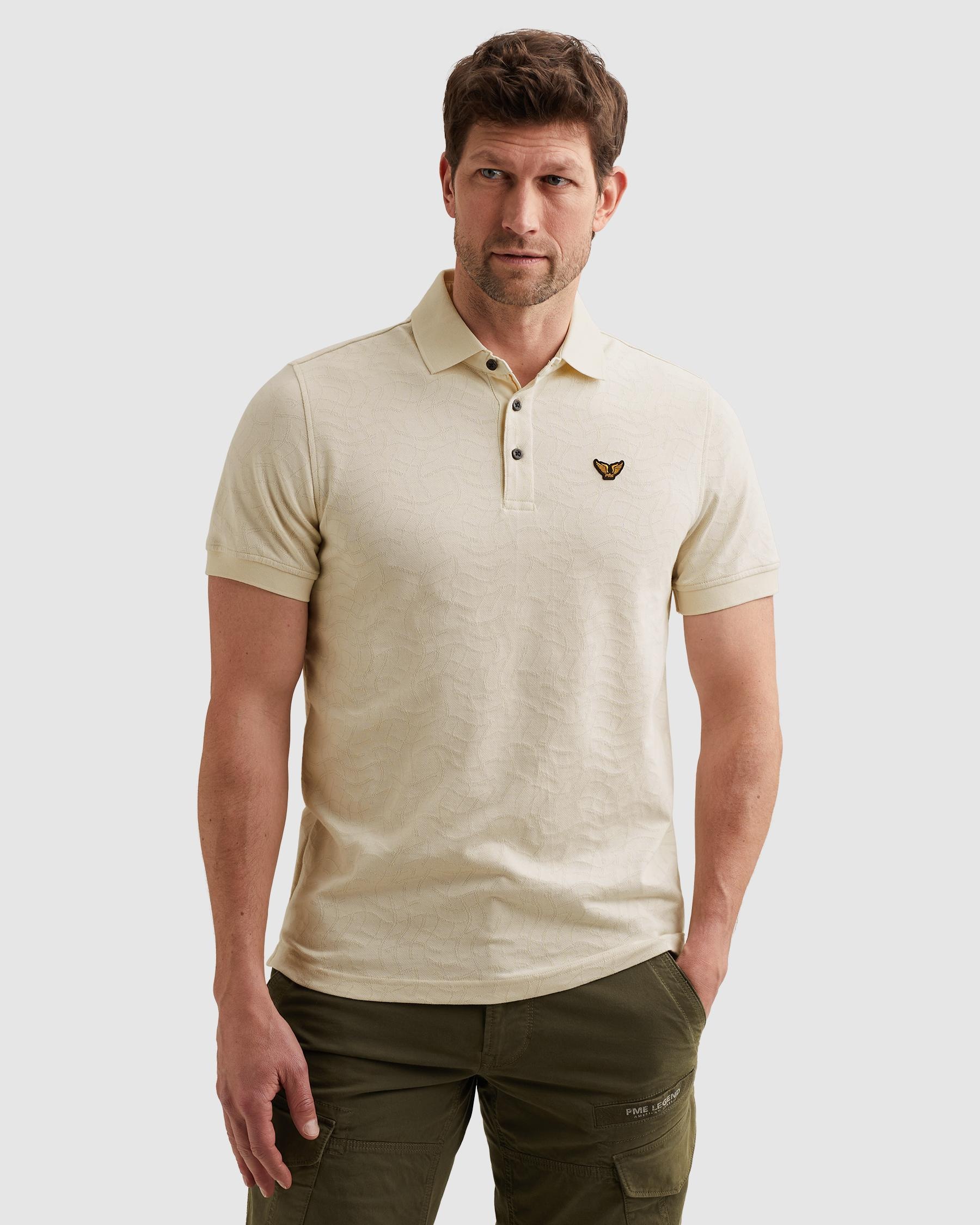 PME LEGEND Poloshirt »Short sleeve polo jersey jacquard« mit Logo Stickerei