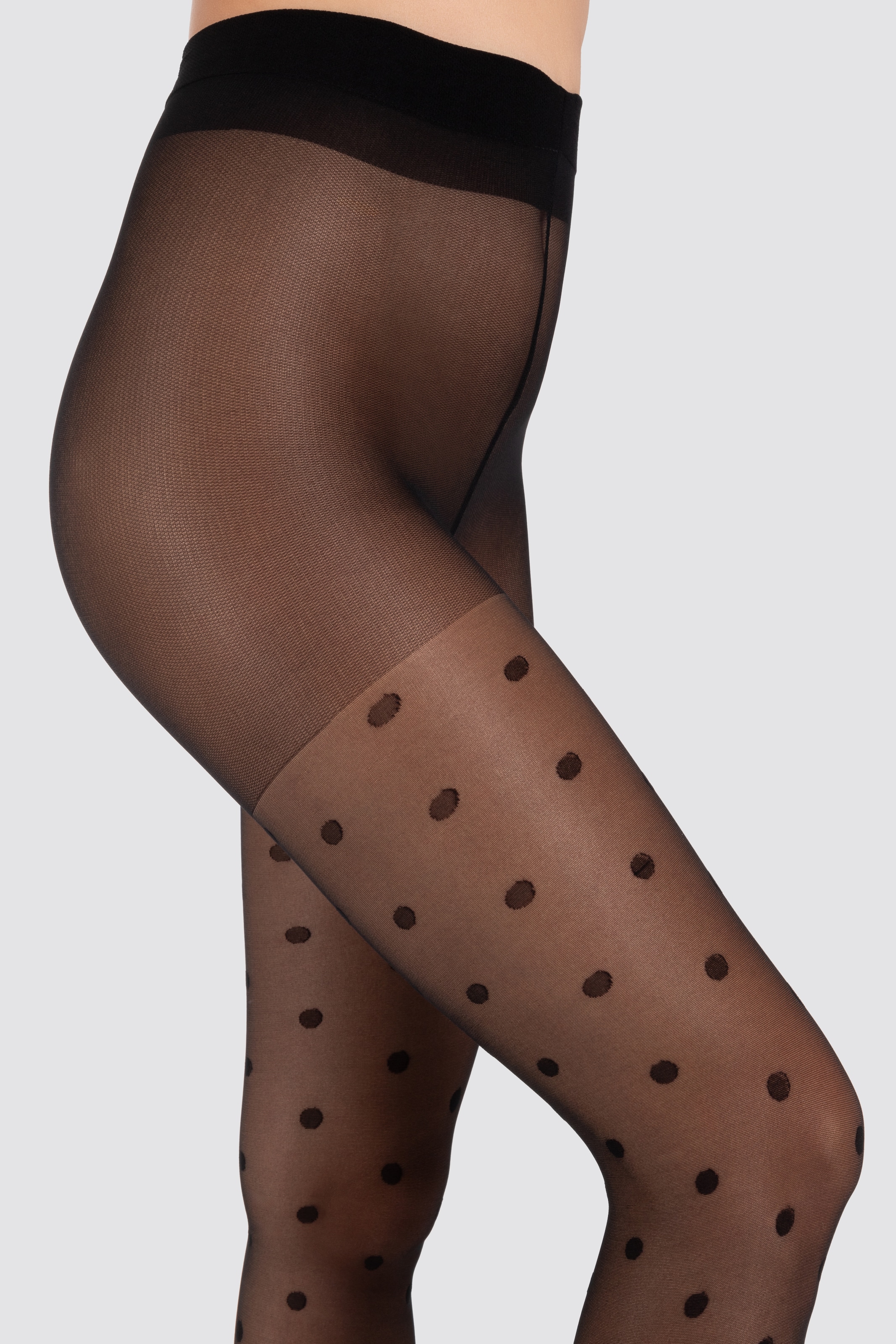 Camano Feinstrumpfhose »Fine fashion«, (2er Pack), Big Dots