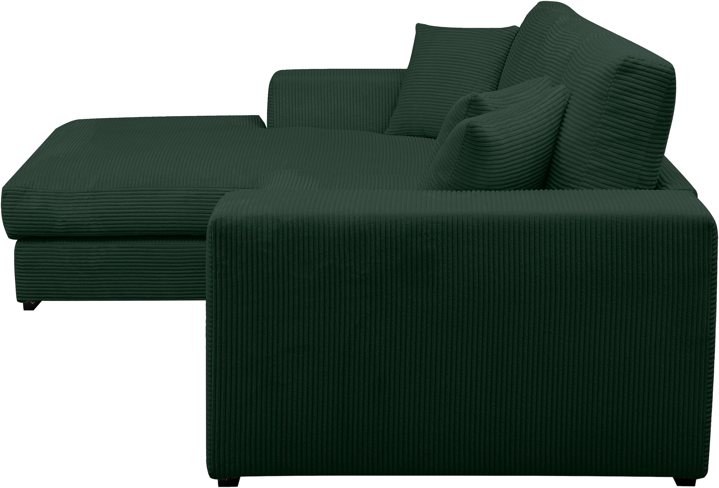 WERK2 Ecksofa »Eden modern und zeitlos, geschmackvolles Sofa, Breite 286cm, L-Form« Design Ecksofa in Cord mit besonders weichem Sitzkomfort