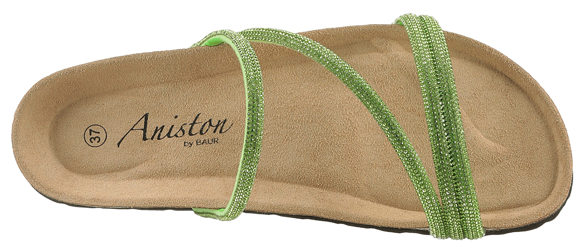 Aniston SHOES Pantolette, Sommerschuh, Strandschuh, Glitzersteine - NEUE KOLLEKTION