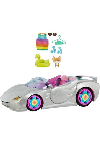 Barbie Puppen Fahrzeug »Extra, Cabrio, glitzert, mit Regenbogen Reifen und Zubehör« kaufen