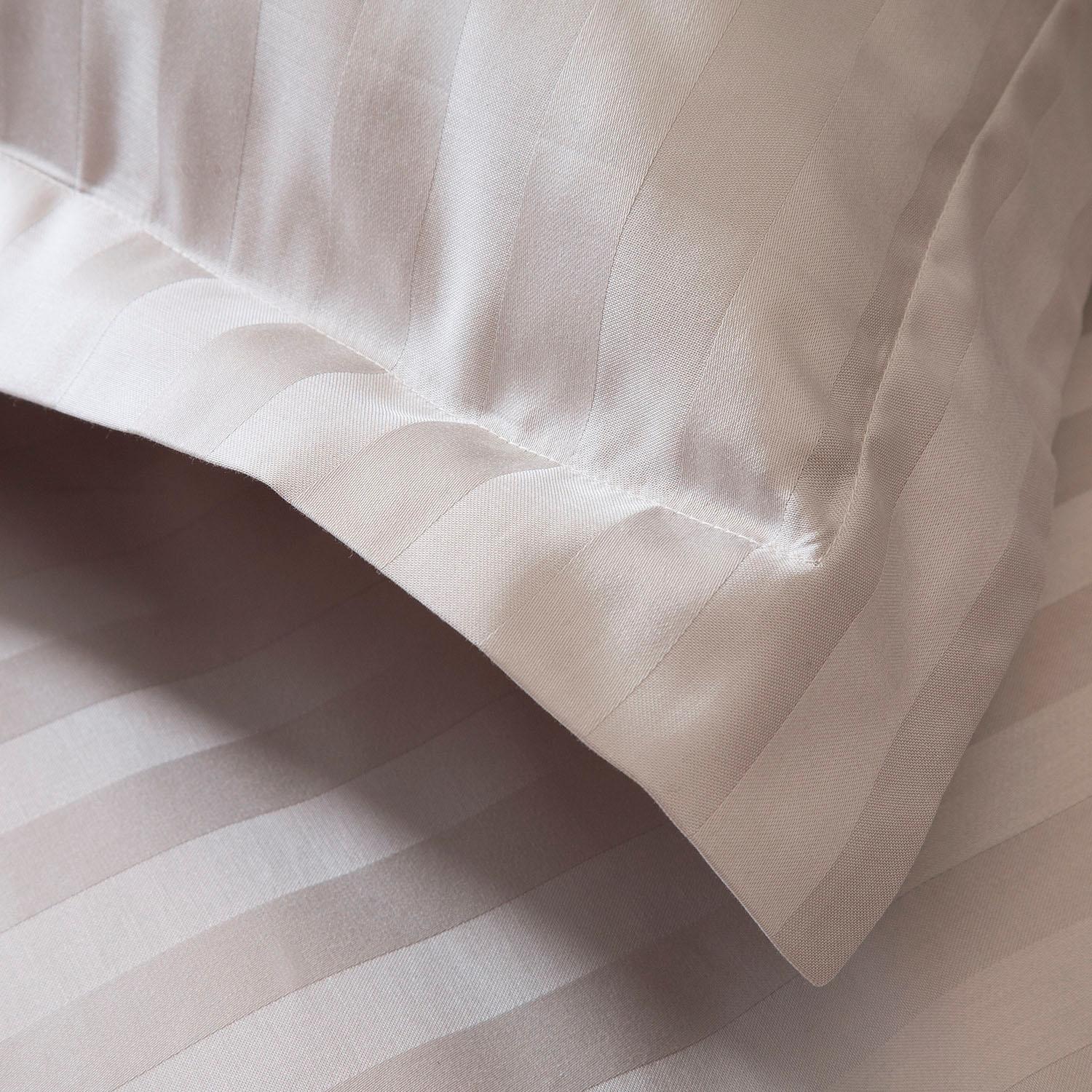damai Bettwäsche »Streifsatin«, (2 tlg.), in Mako Satin Qualität, 100% Baumwolle, Bett- und Kopfkissenbezug mit Reißverschluss, kühlende Sommerbettwäsche, ganzjährig einsetzbar