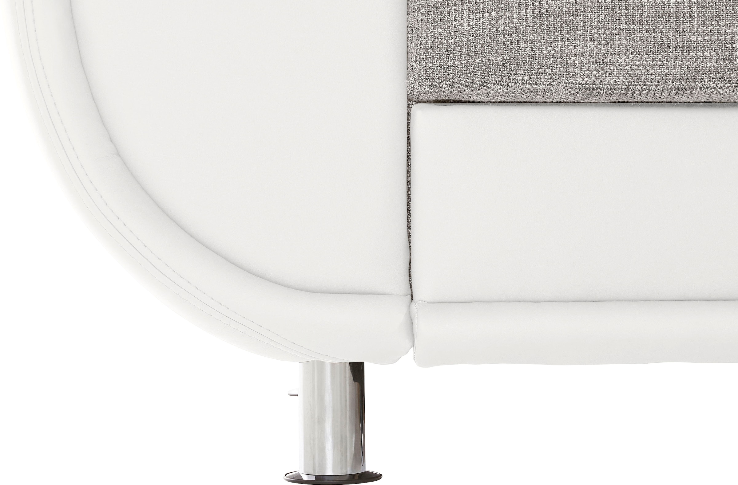 TRENDMANUFAKTUR Ecksofa »Rondo 3, zeitlos und bequem, Materialmix, breite Armlehnen, L-Form«, wahlweise mit Federkern für mehr Komfort, wahlweise mit Bettfunktion