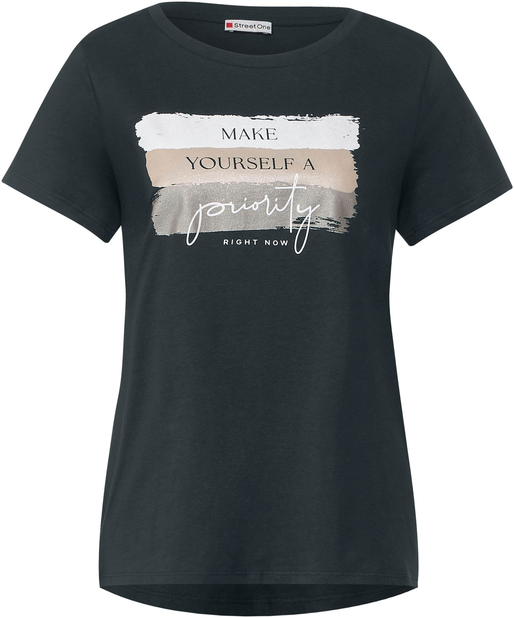 STREET ONE T-Shirt, im hüftlangen Schnitt bestellen OTTO online bei