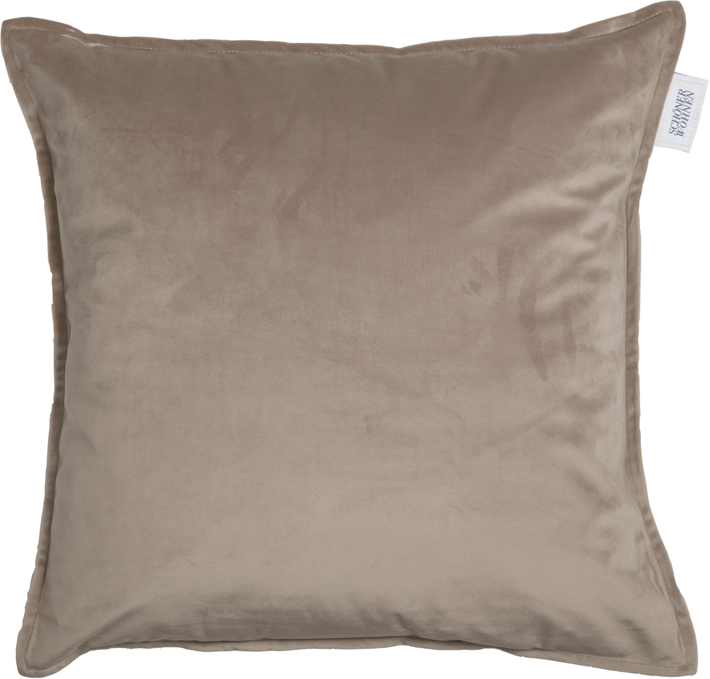 Schöner Wohnen-Kollektion Dekokissen »Dolce« Samtnachbildung mit Stehsaum in beige, Größe B/L: 45 cm x 45 cm