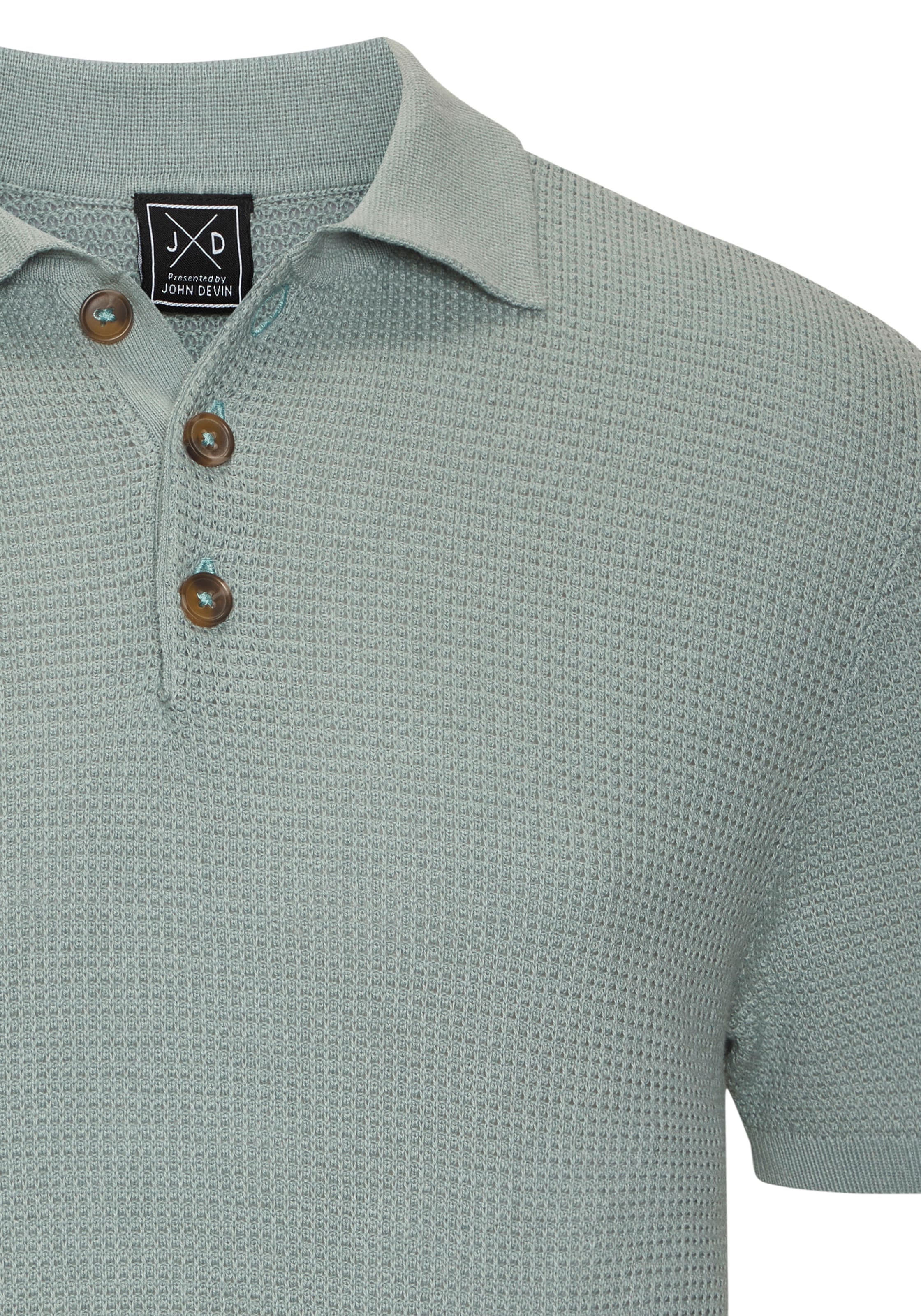 John Devin Poloshirt »- Strick Poloshirt, Regular fit« mit Polokragen und kleiner Knopfleiste