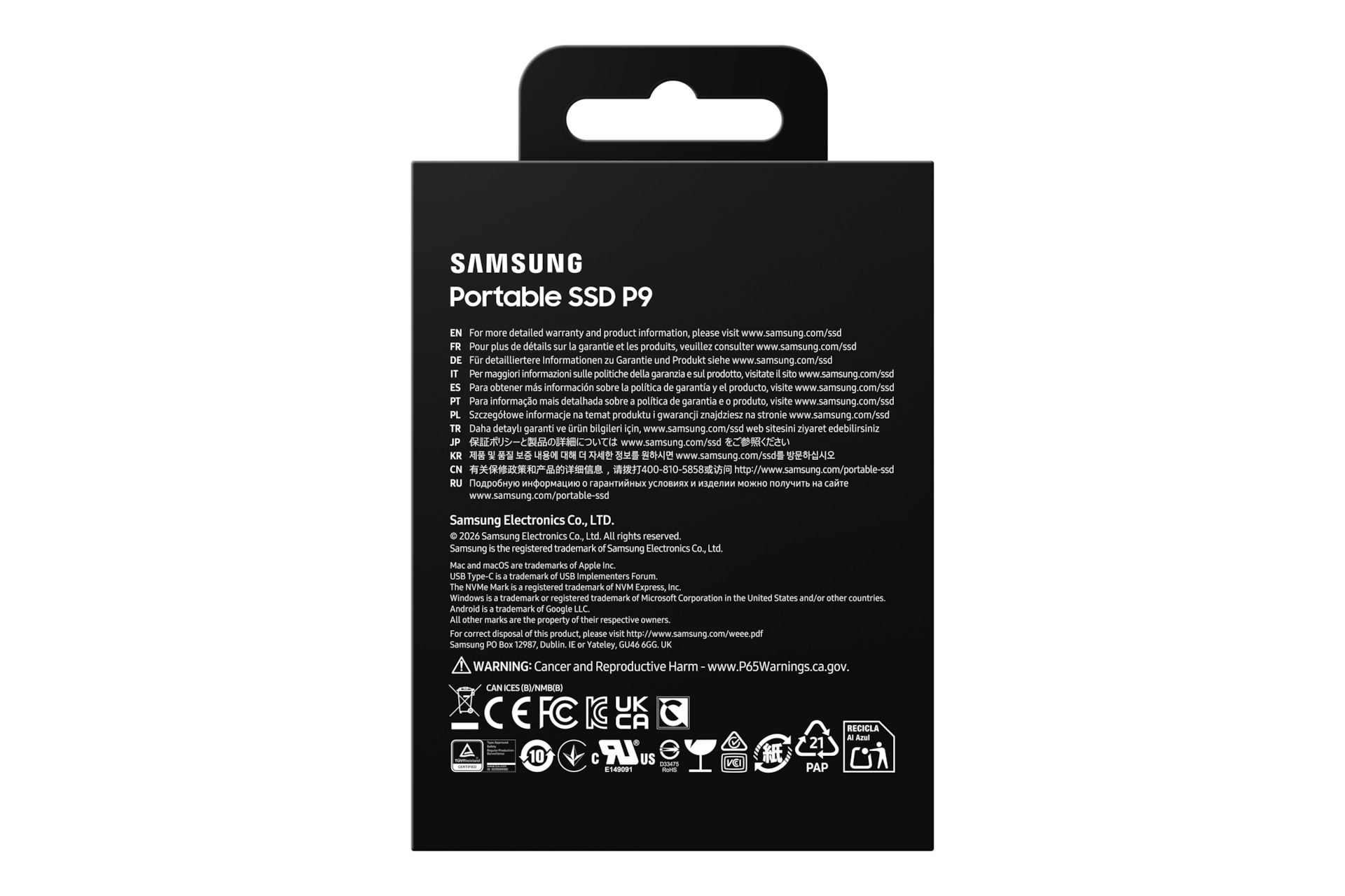 Samsung externe SSD »SSD P9« 2 TB