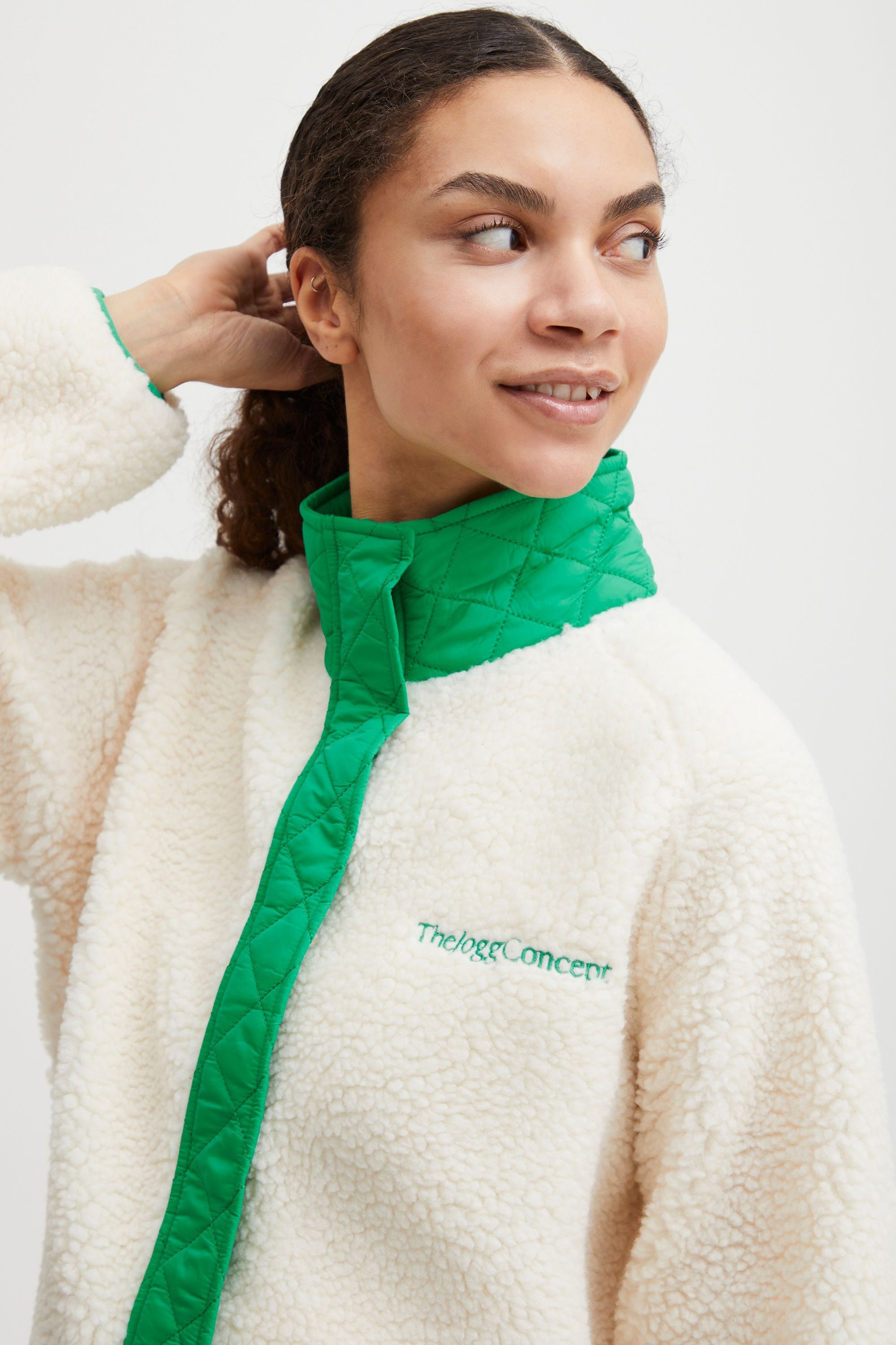 TheJoggConcept Fleecejacke »Fleecejacke JCBerri«, ohne Kapuze