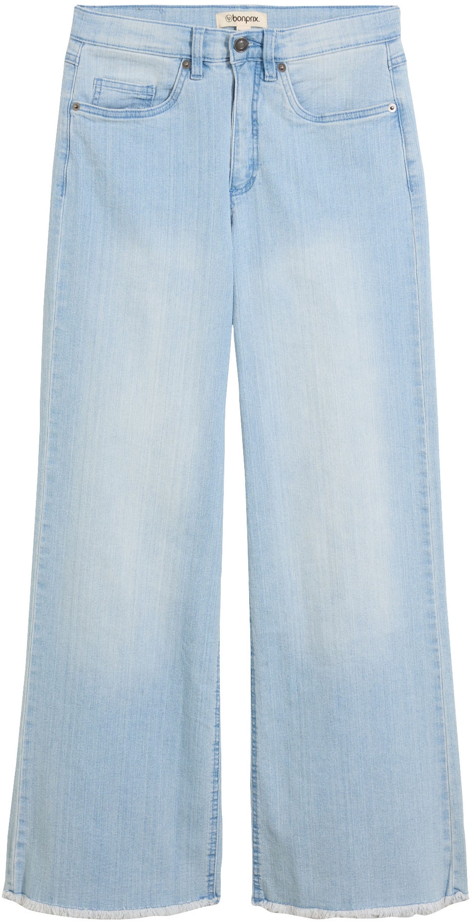 bonprix Weite Jeans »Wide-Leg-Jeans High Waist« Loose Fit Passform, aus Baumwollmischung mit Stretch