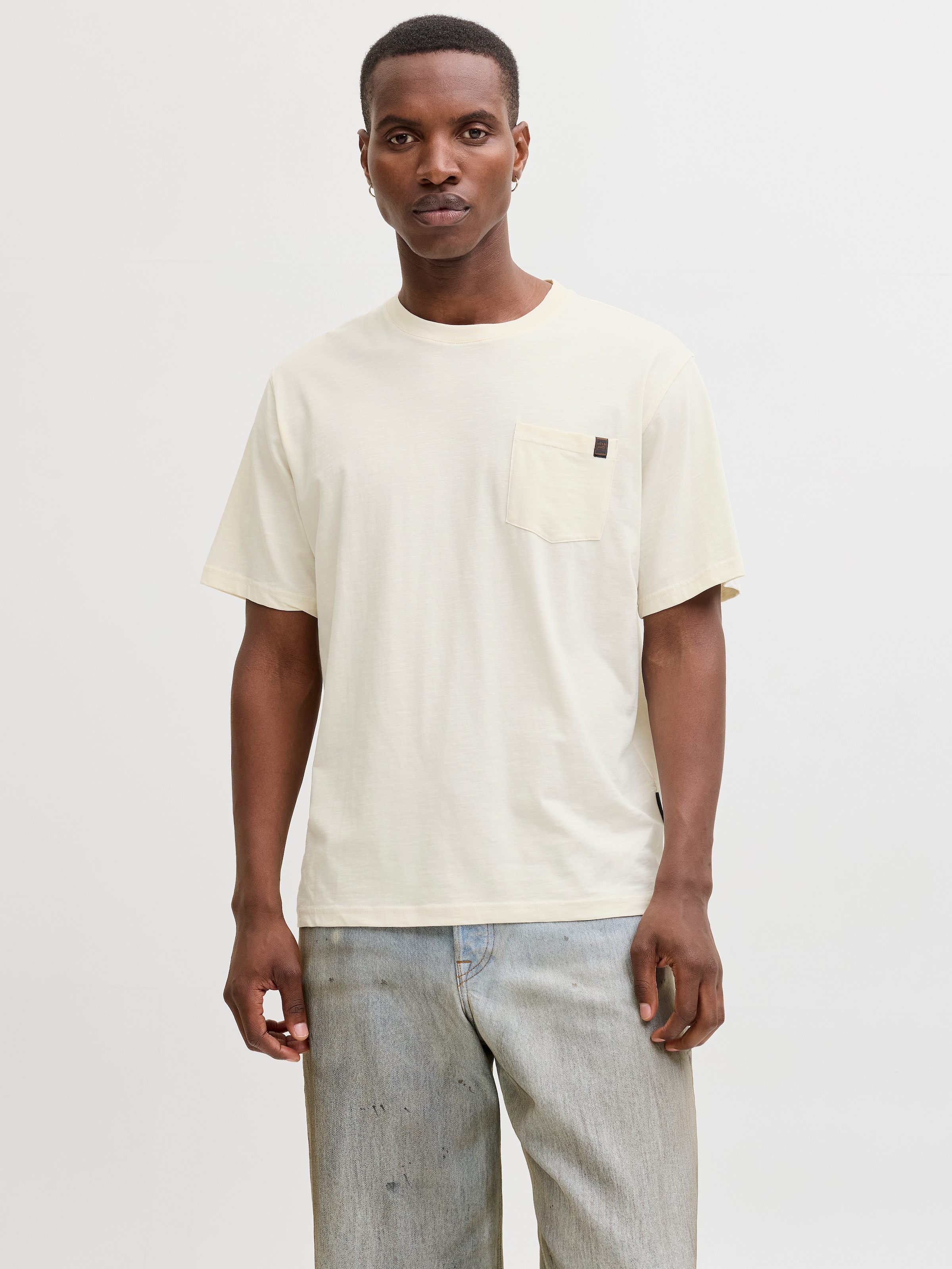Jack & Jones Kurzarmshirt »JJEDOVER SLUB TEE SS NOOS« Baumwollmischung, relaxed fit