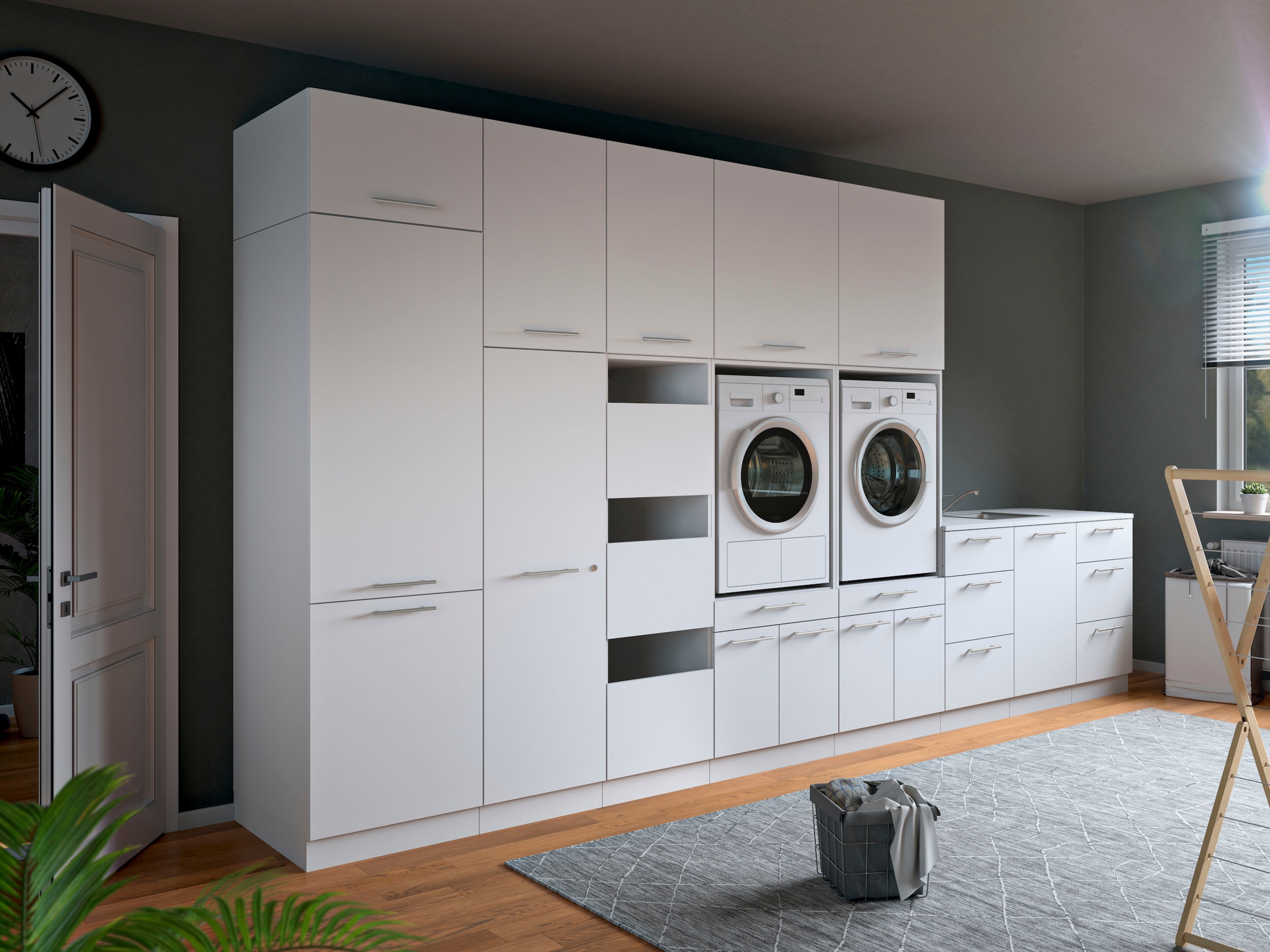 Laundreezy Mehrzweckschrank-Set »Laundreezy, 12-tlg. Mehrzweckschrank-Set B/H/T 445/238/68 cm« 12 Stk. tlg.