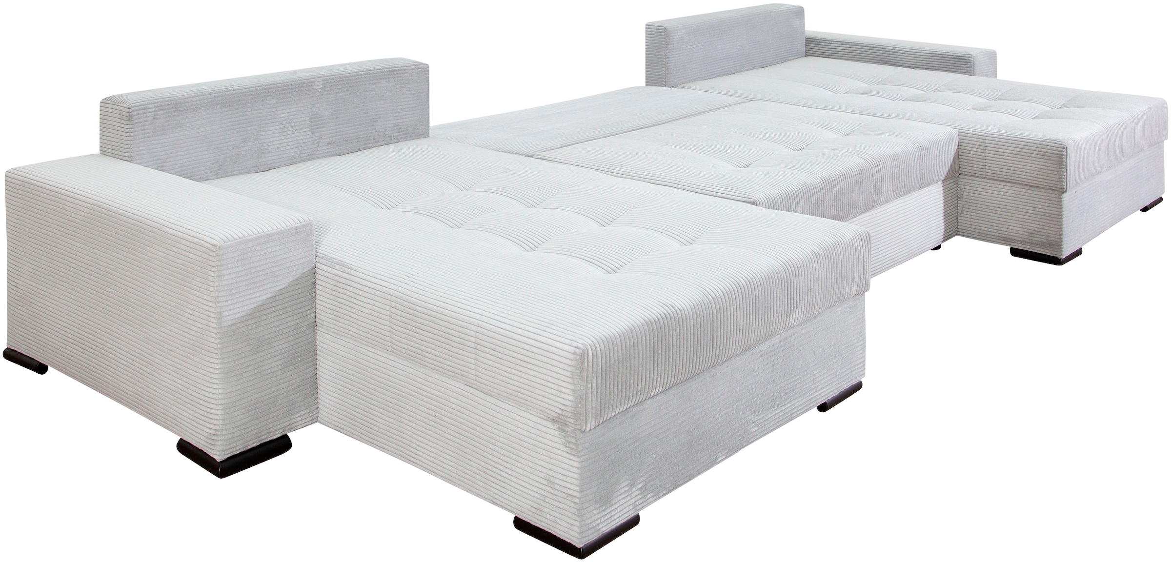 COLLECTION AB Wohnlandschaft »Josy XXXL-Relax U-Form, B: 352 cm«, mit Bettfunktion, Bettkasten & 2 Nackenkissen, Federkern