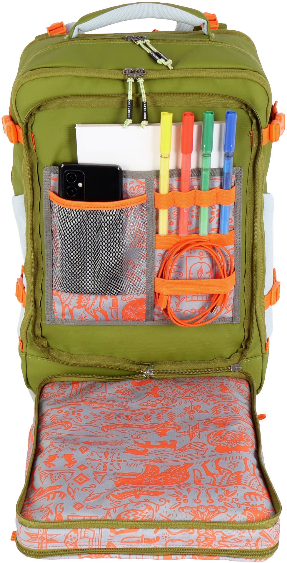 KATTBJØRN Schulrucksack »Explorer«, mit Laptopfach; alle Innen- und Außenstoffe aus recyceltem PET