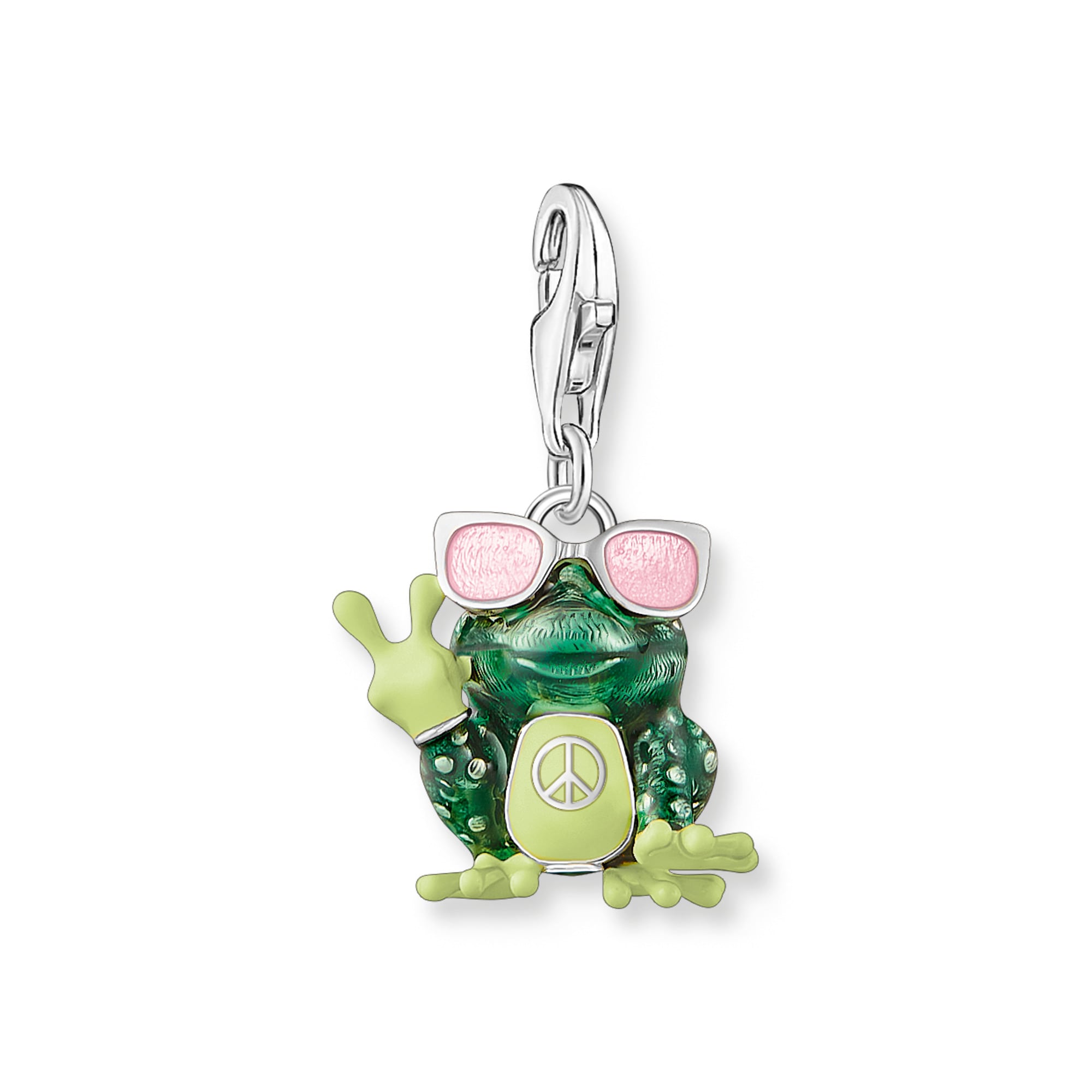 THOMAS SABO Charm-Einhänger »Frosch-Optik mit Sonnenbrille bunt« mit Zirkonia (synth.)