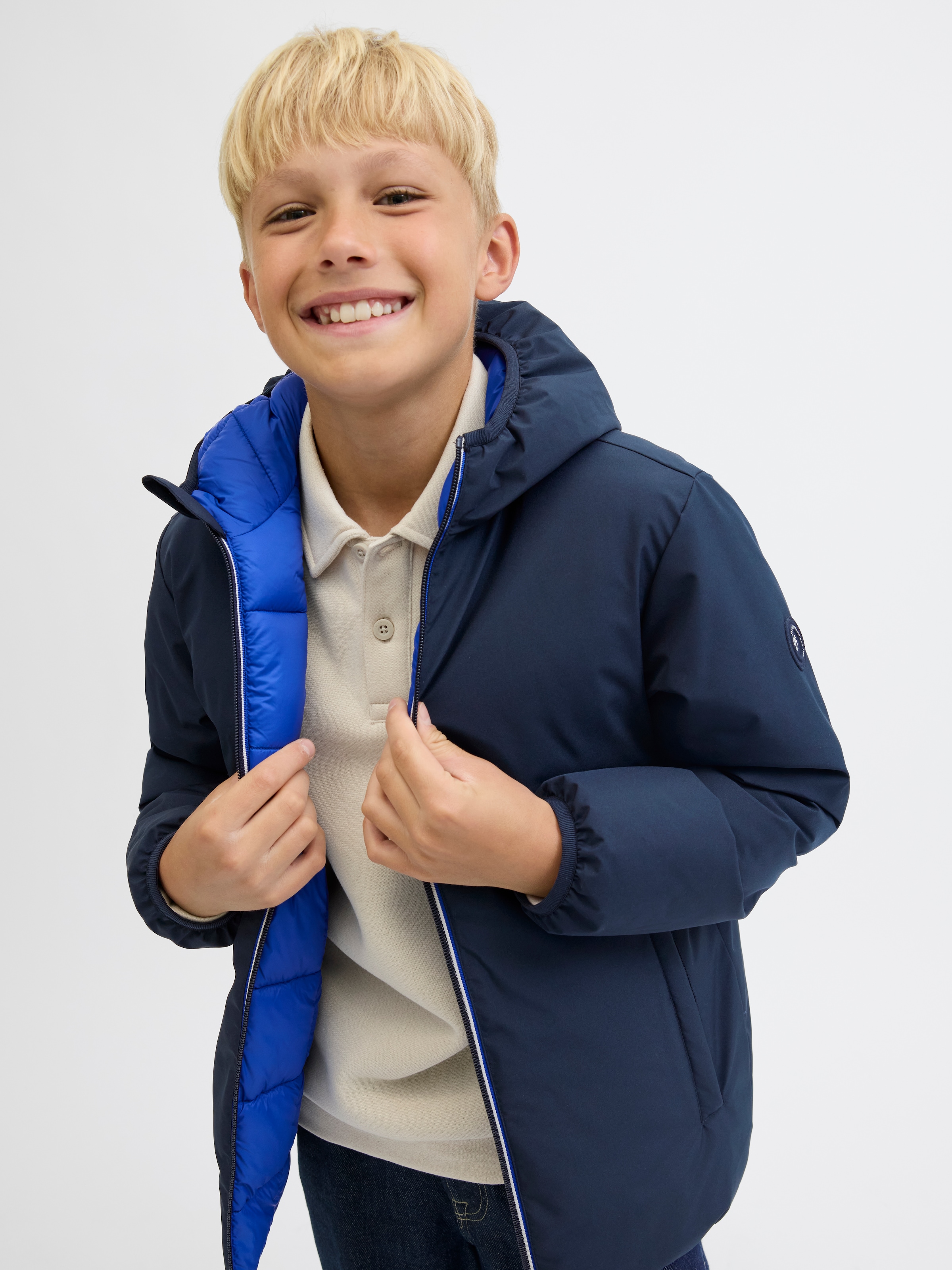 Jack & Jones Junior Outdoorjacke »JJEBROOK REVERSIBLE JACKET SN JNR«, mit Kapuze