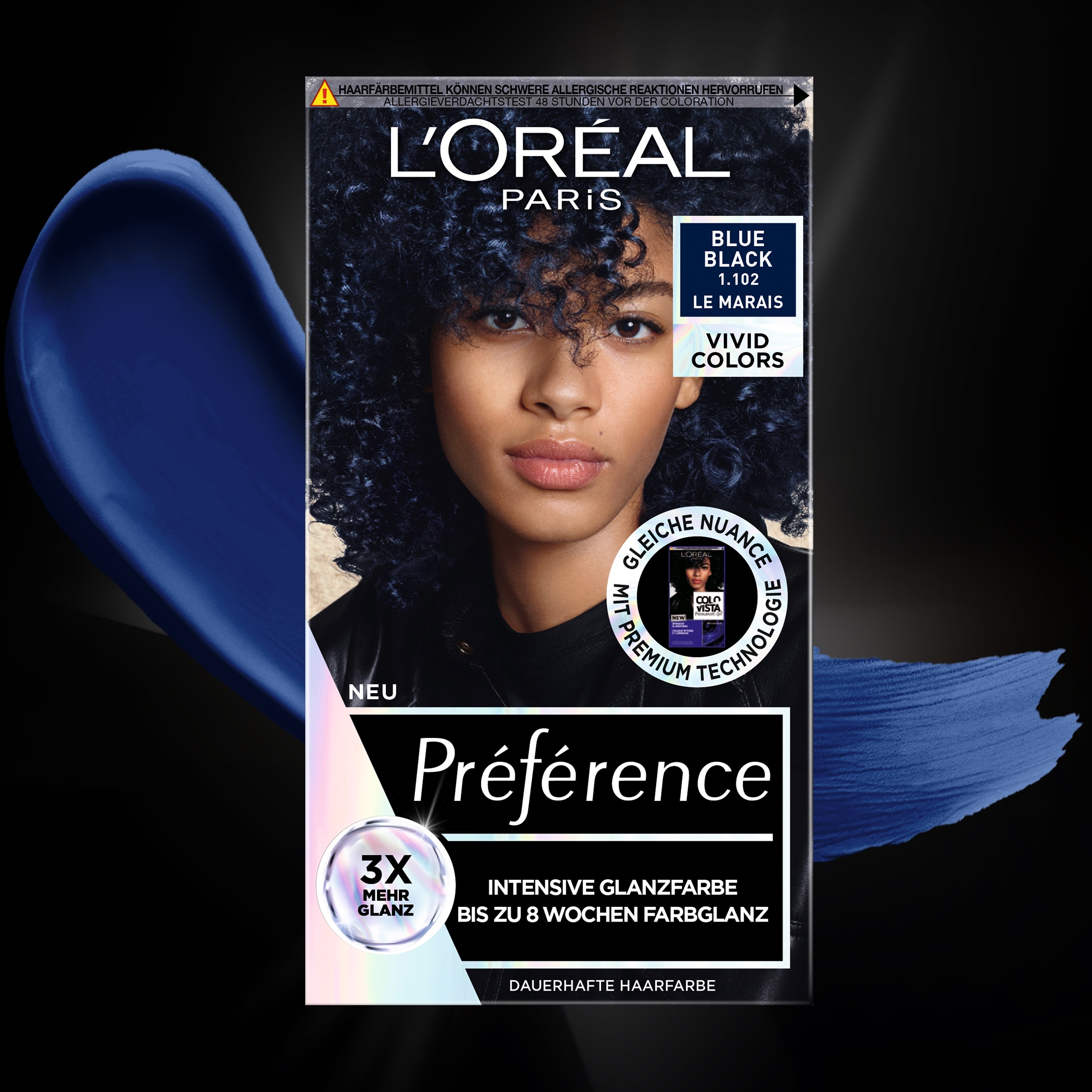 L'ORÉAL PARIS Coloration »Préférence Vivid Colors«, (Packung, 3 tlg.), mit pflegender Formel