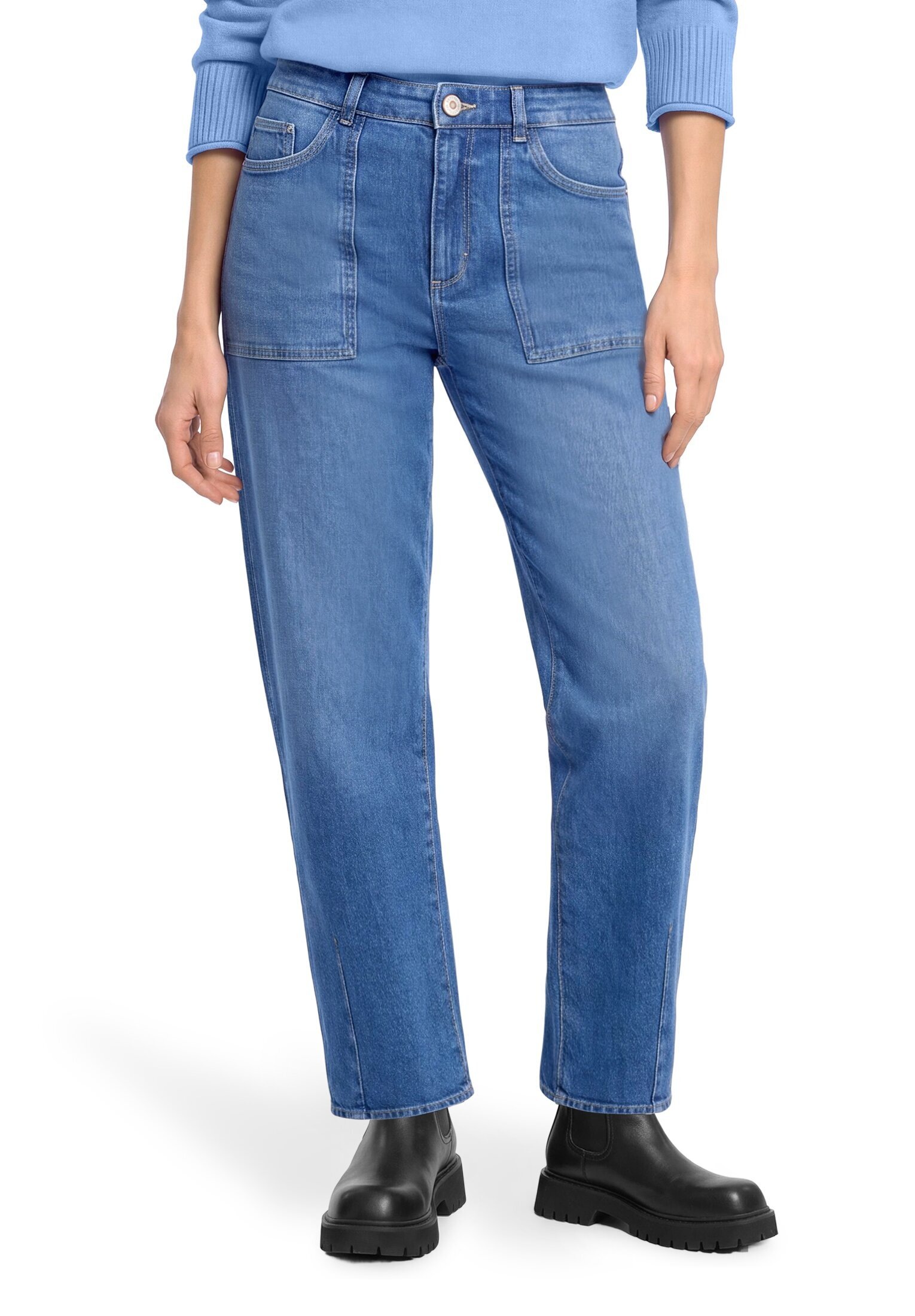 Betty&Co 7/8-Hose »Cropped-Jeans mit Waschung«