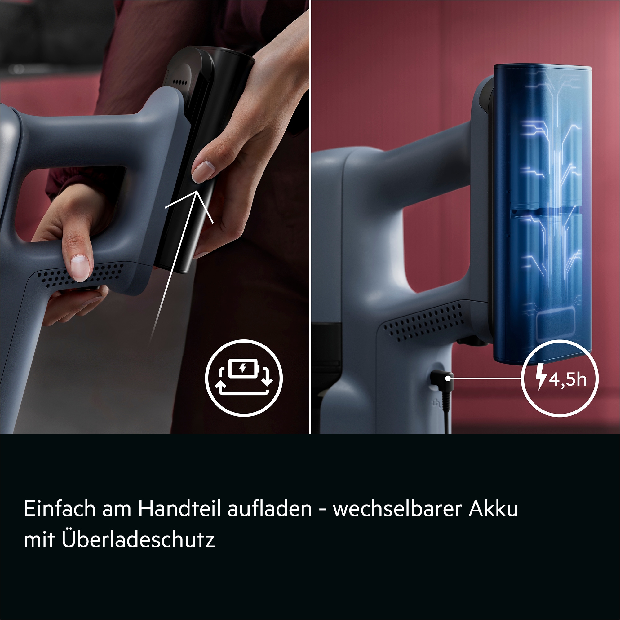 AEG Akku-Hand-und Stielstaubsauger »AP72AF21DG« Leicht & leistungsstark‑HEPA‑Filter: 99,99 % reinere Luft im Zuhause
