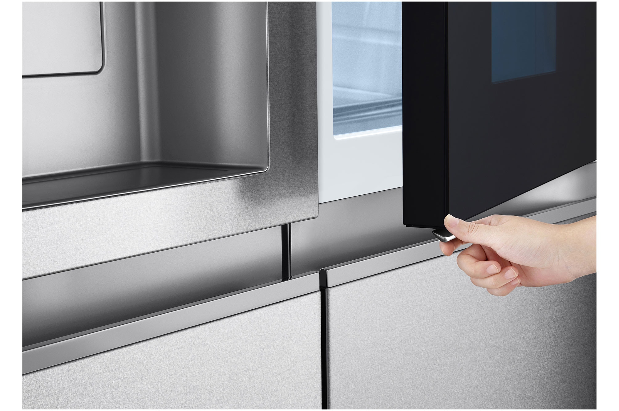 LG Side-by-Side X-Serie »GSXE90MBAD«, großes Wein- und Flaschenregal