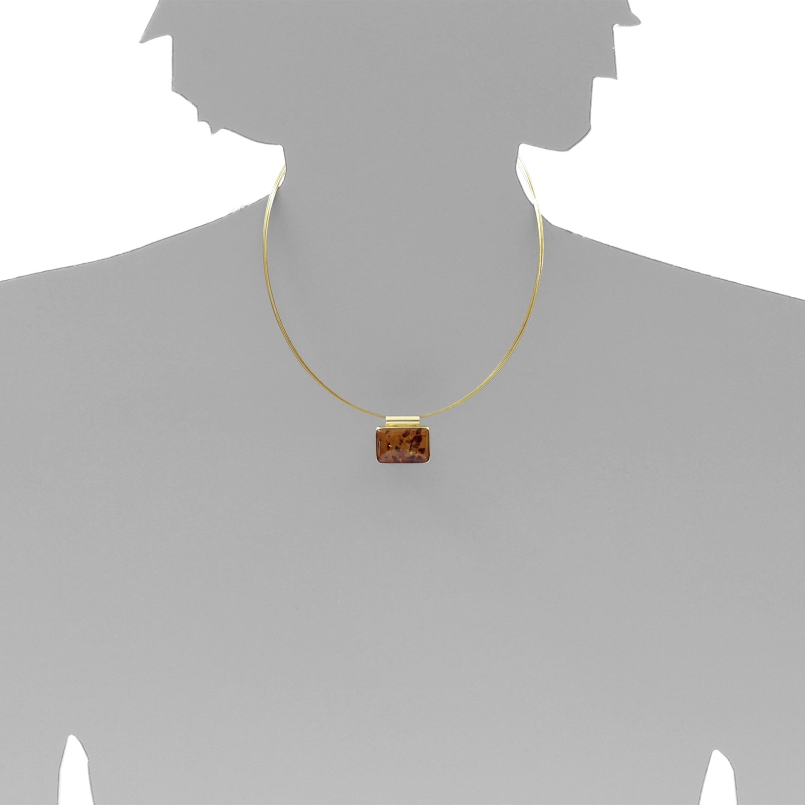 OSTSEE-SCHMUCK Kettenanhänger »- Gleiter-Classic 21x14 mm - Gold 333/000 - Bernstein«