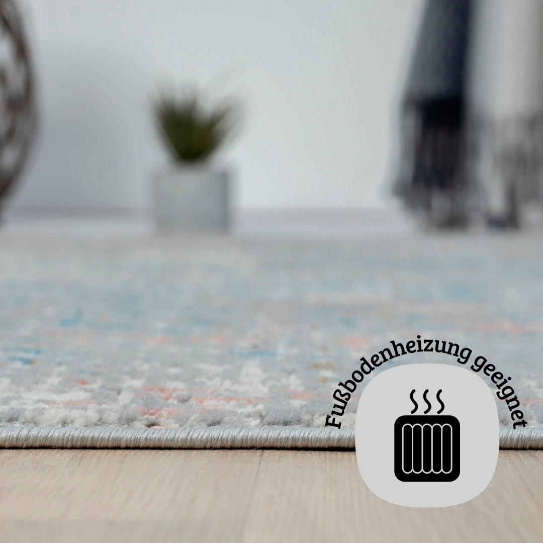 OTTO home Teppich »Jaxyn« rechteckig 8 mm Höhe Kurzflor, modernes Design, pflegeleicht, Wohnzimmer