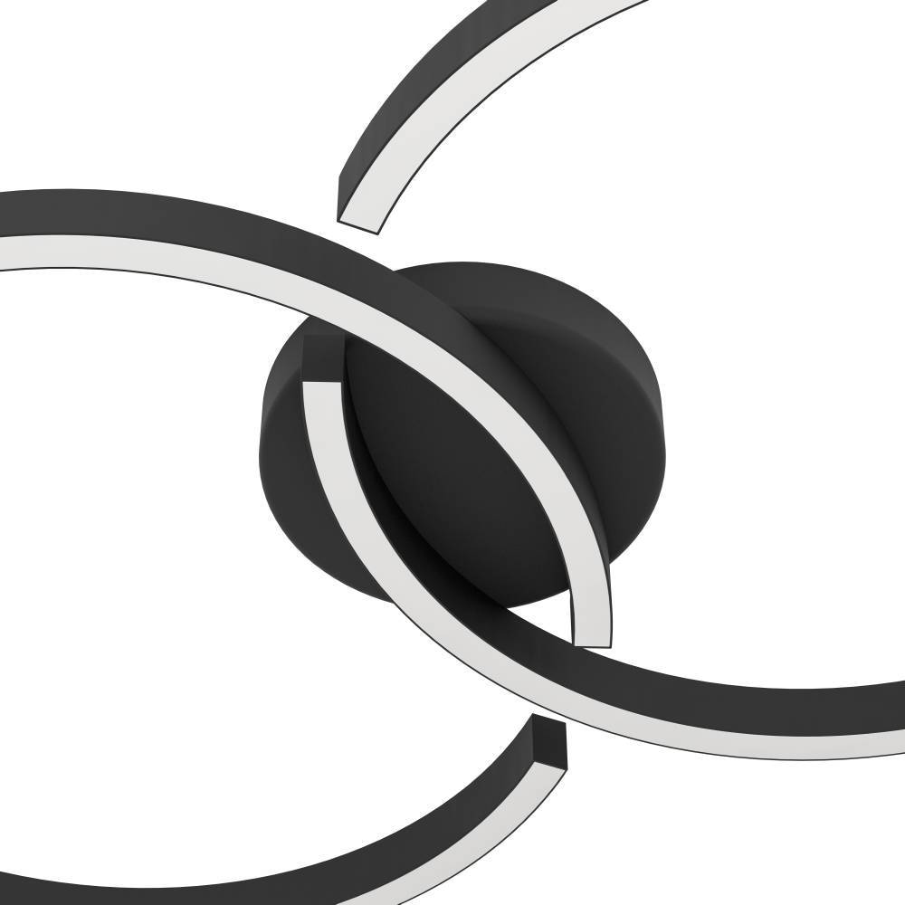 EGLO Deckenleuchte »AMANDOLO« LED-Modul 1 Stk. RGB | warmweiß - kaltweiß dimmbare Deckenlampe, Fernbedienung, Metall, RGB Backlight