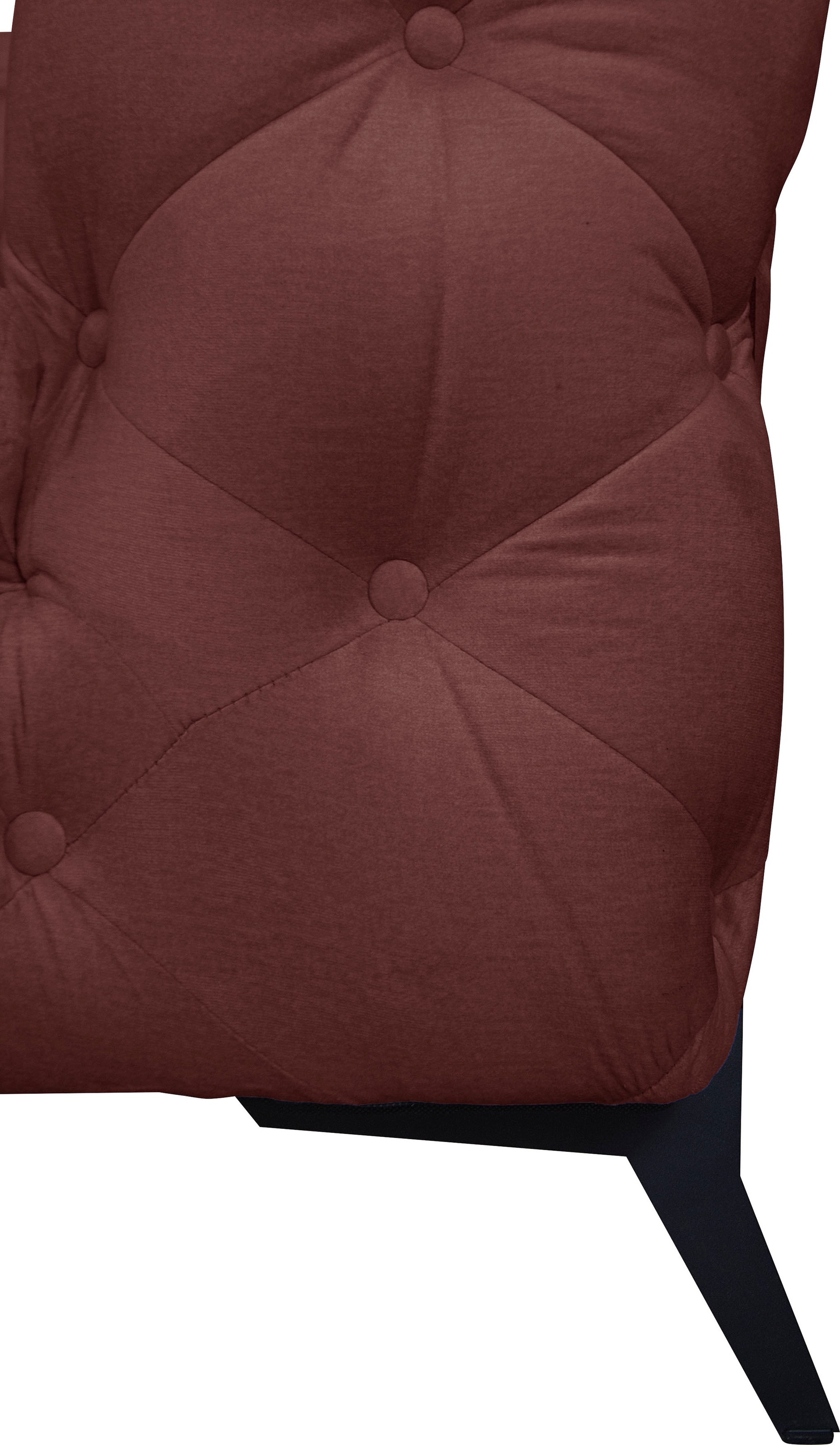 Leonique Chesterfield-Sofa »Amaury L-Form«, großes Ecksofa, Chesterfield-Optik, Breite 323 cm, Fußfarbe wählbar