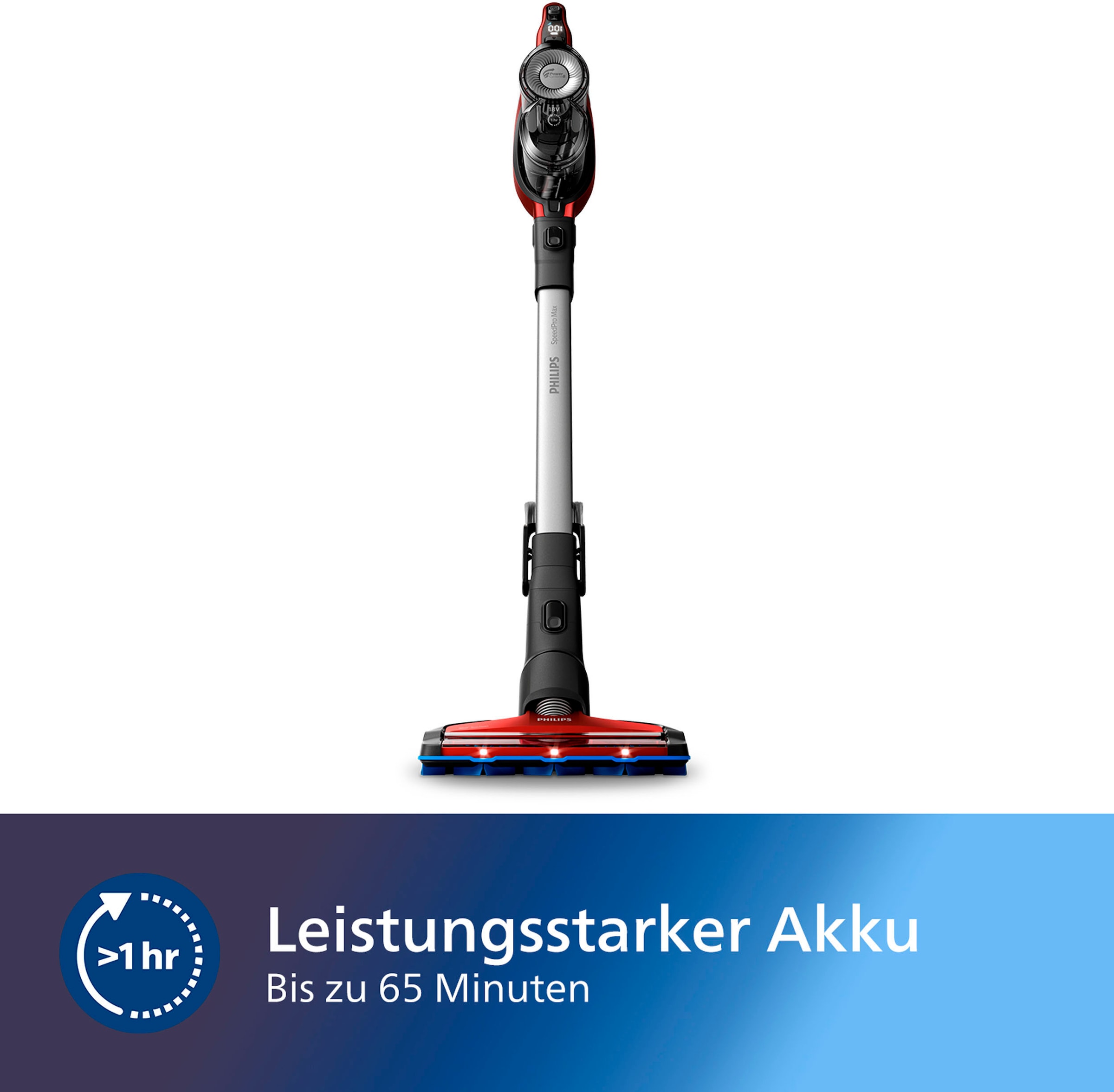Philips Akku-Stielstaubsauger SpeedPro OTTO Akkulaufzeit Min. »XC7042/01 65 Online im Shop Max«