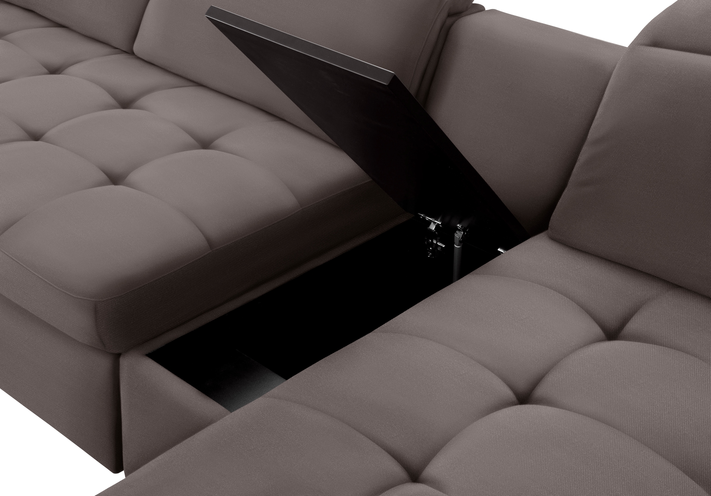 sit&more Wohnlandschaft »Stardust U-Form« inklusive Kopfteilverstellung, Armlehnenfunktion und Tischelement