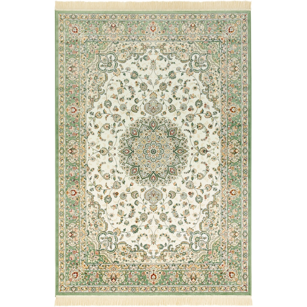 NOURISTAN Teppich »Antik Nain«, rechteckig, Orientalisch mit Fransen, Orient, Wohnzimmer, Schlafzimmer, Esszimmer