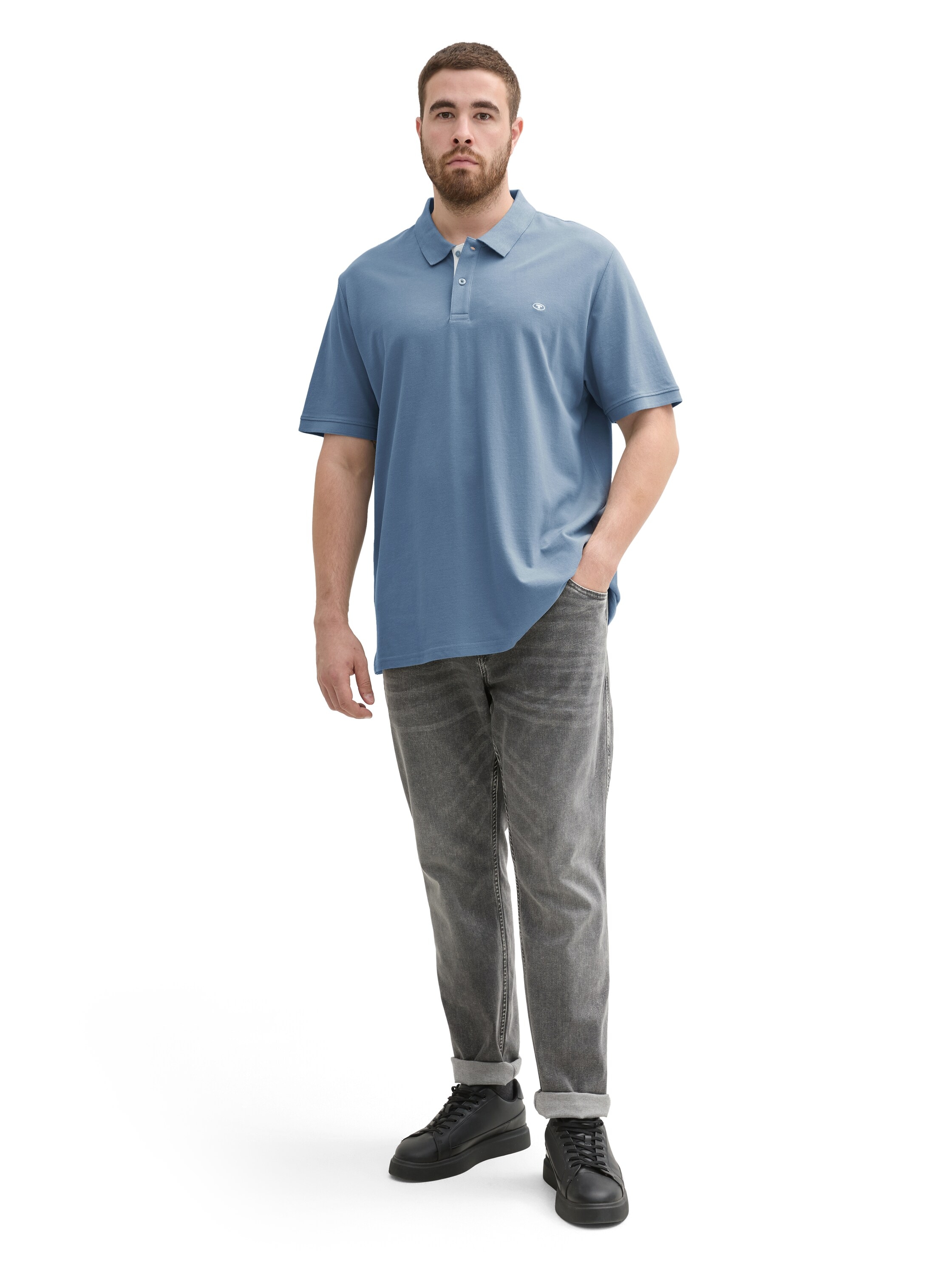 TOM TAILOR PLUS Poloshirt mit Logo-Stickerei