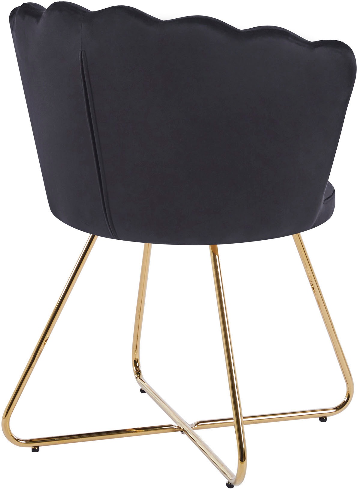 SalesFever Polsterstuhl »Komfortabler Stuhl im eleganten Design«, (Set), 2 St., Samt, Muschel-Design