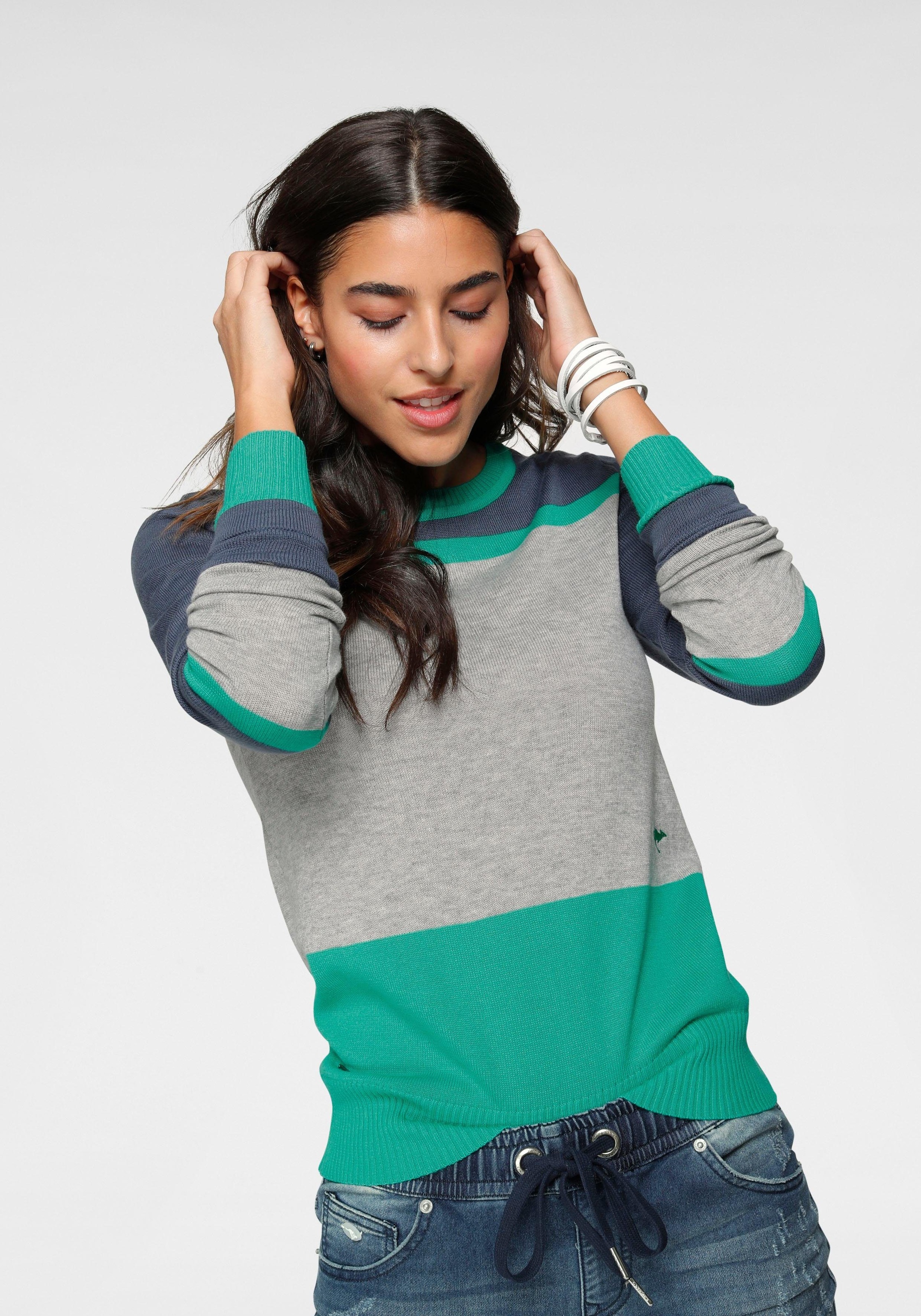 KangaROOS Strickpullover, in farbenfroher Streifen-Optik