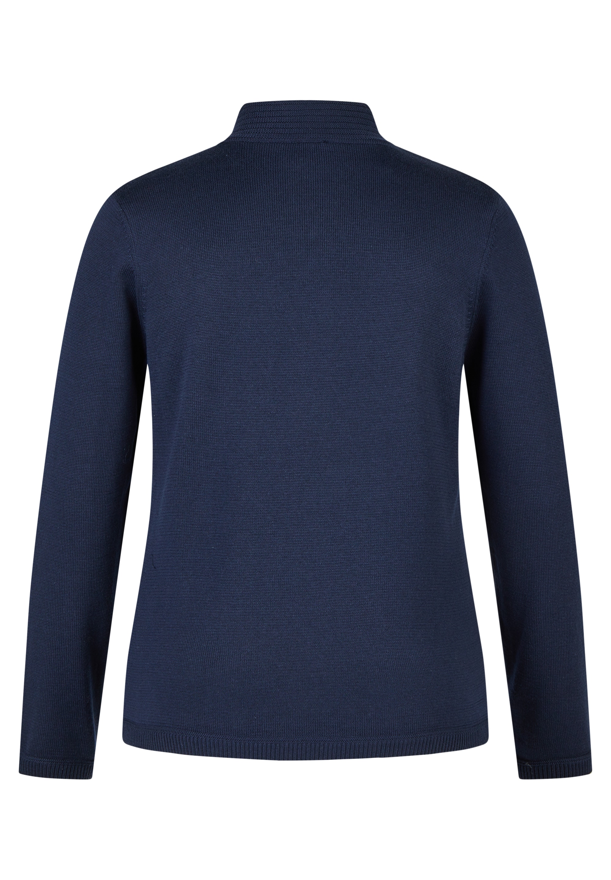 Rabe Strickjacke mit Stehkragen und Reißverschluss