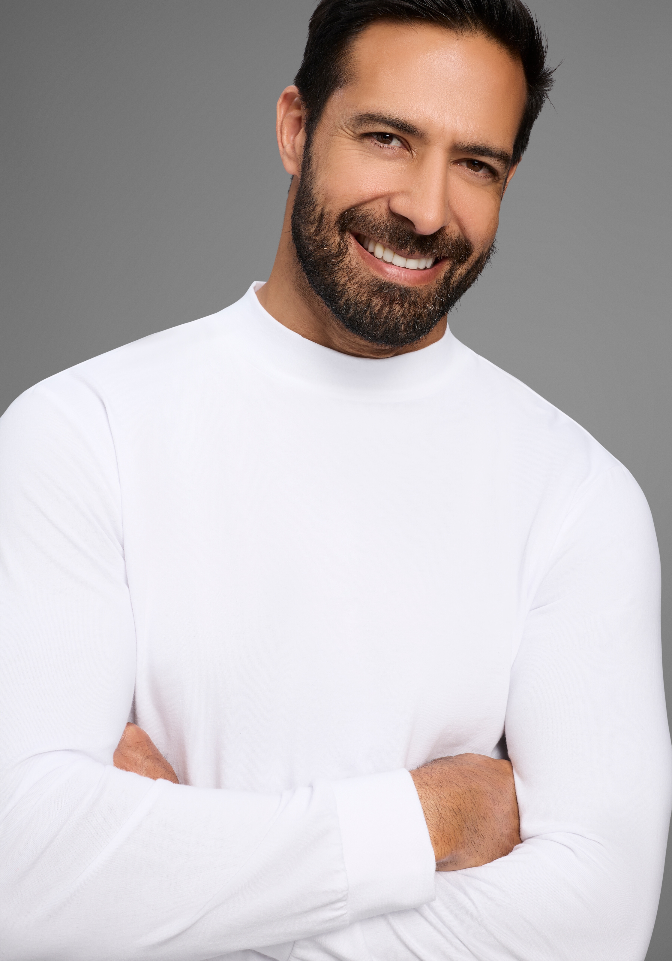 Man's World Stehkragenshirt »Neue Kollektion!«, mit Bündchen
