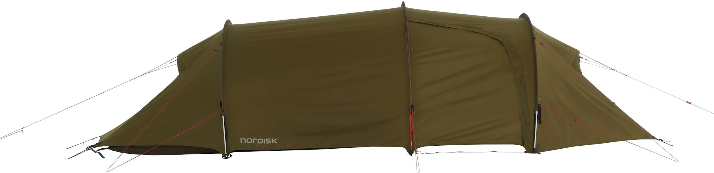 Nordisk Tunnelzelt »Oppland 2 (2.0) PU Tent Dark Olive«, 2 Personen, (Packung, 1 tlg.)