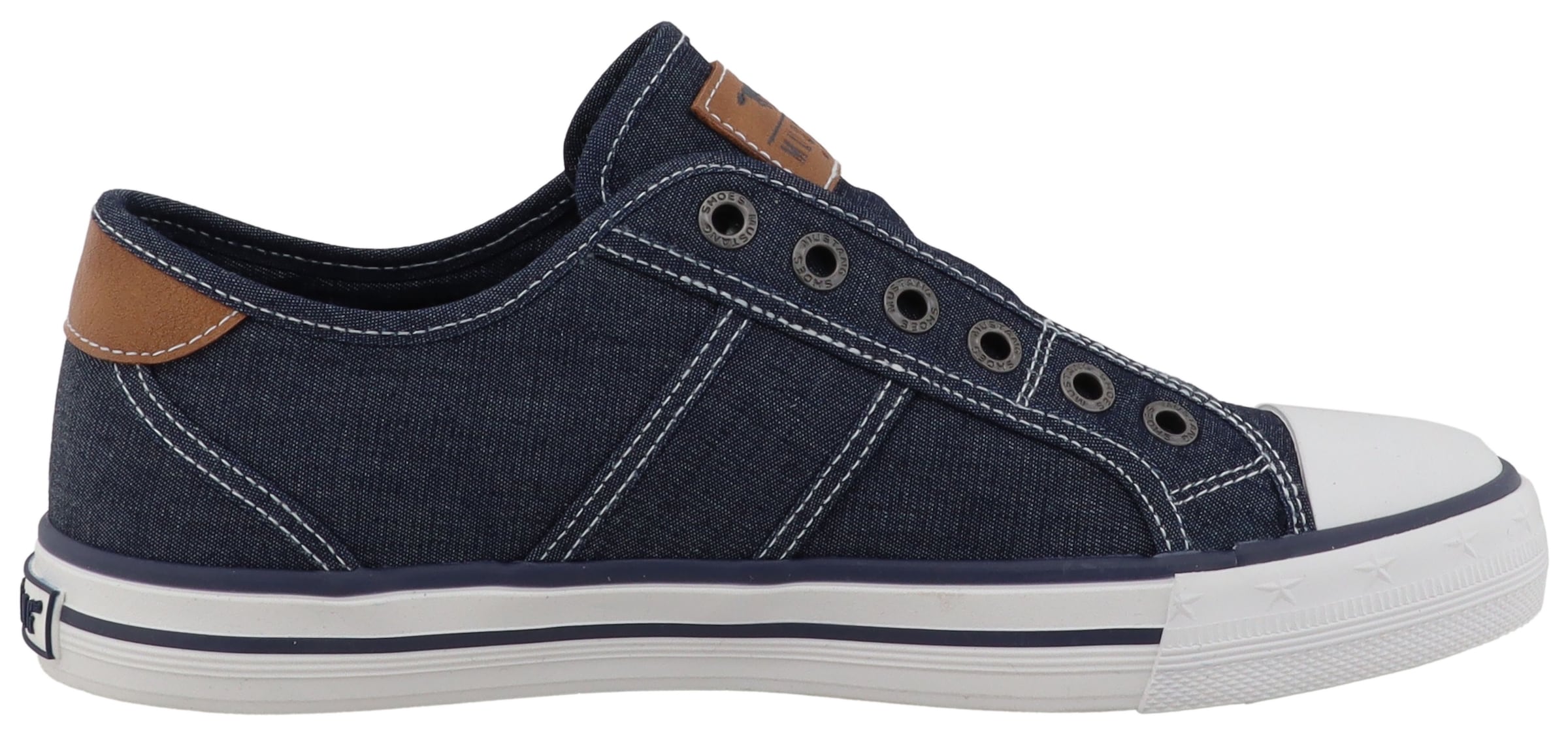 Mustang Shoes Slip-On Sneaker »Winona«  Slipper, Halbschuh mit modischen Kontrastnähten