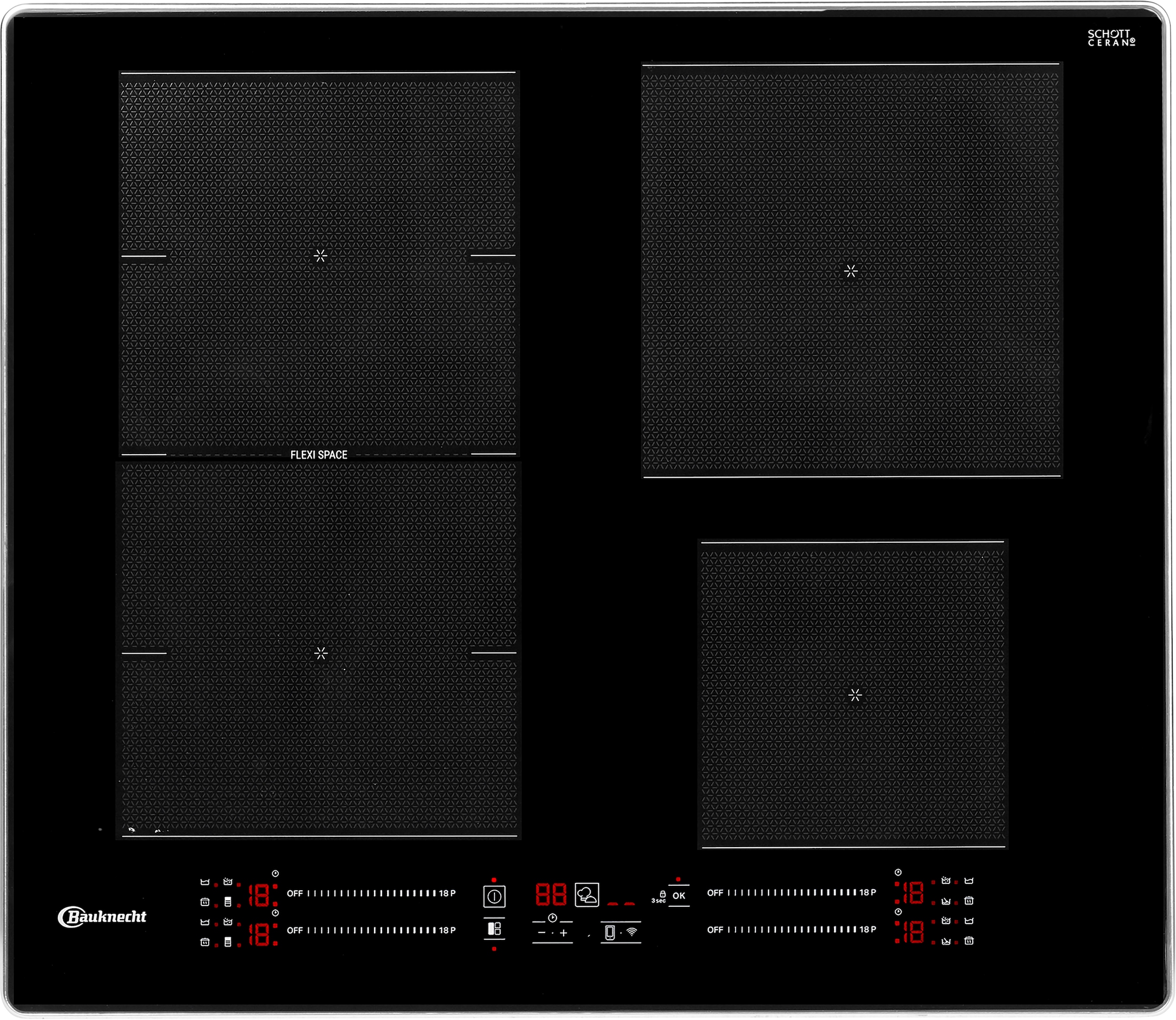 BAUKNECHT Backofen-Set »BAKO CONNECTIVITY«, BIK7 CHC8TS PT, mit 3-fach-Teleskopauszug, (Set), APP STEUERBAR, HYDROLYSE