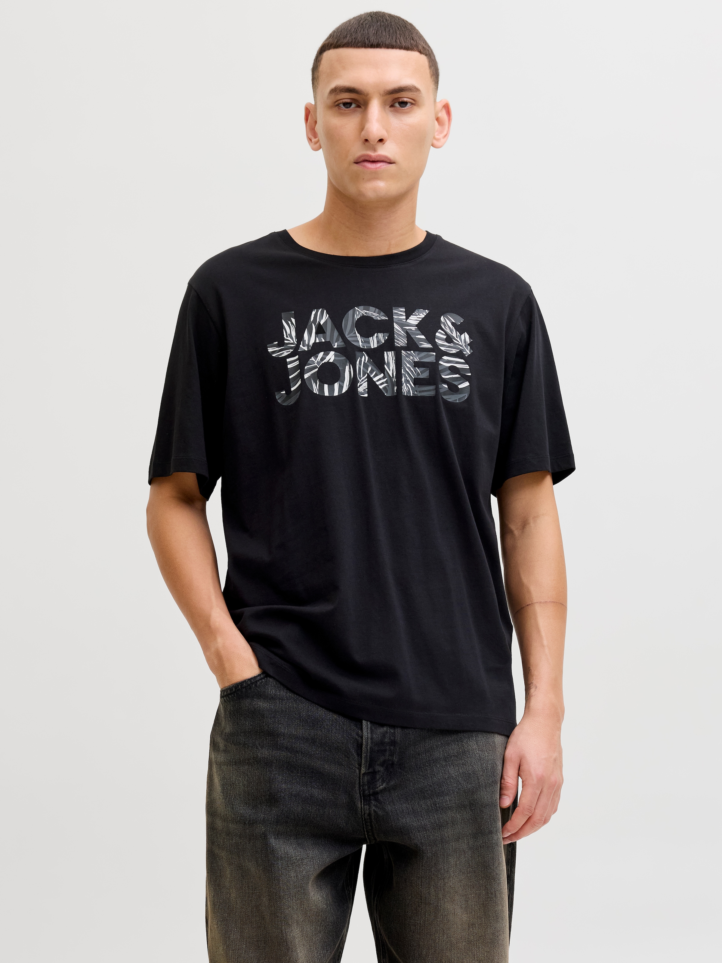 Jack & Jones Kurzarmshirt »JJEJEFF LOGO TEE SS SN« mit Logoprint