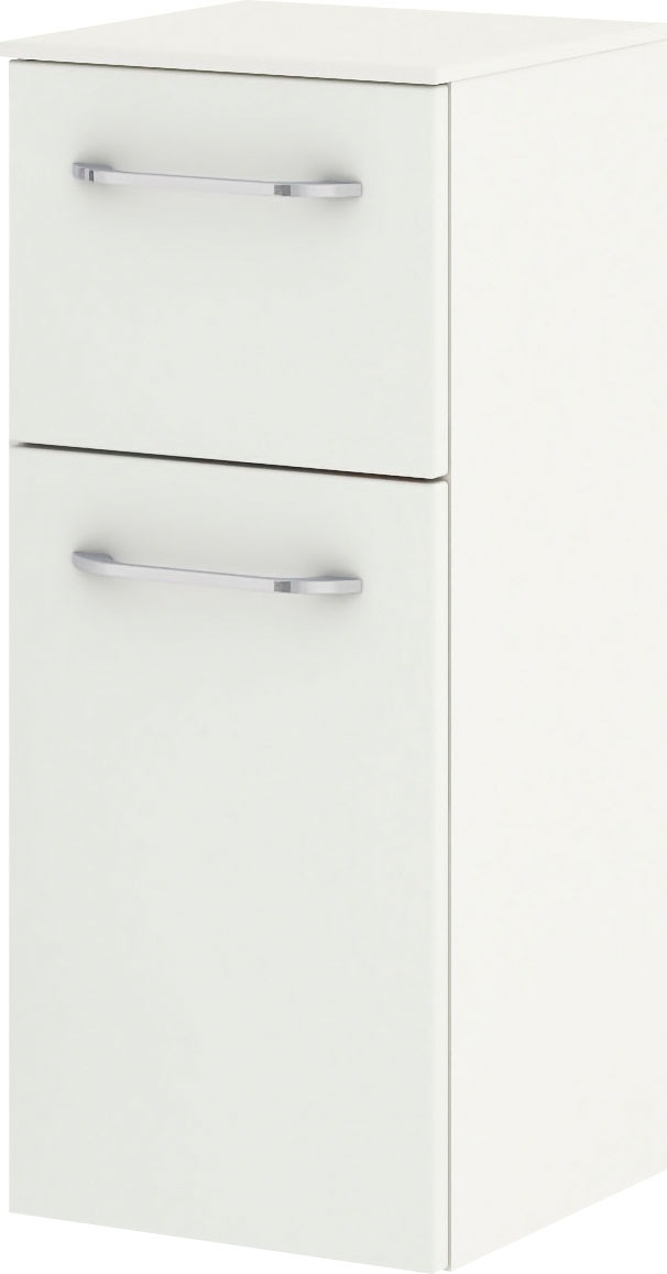 Saphir Badmöbel-Set »Balto Sprint 4-teilig, Mineralmarmor-Waschtisch mit LED-Spiegelschrank«, (5 St.), Unterschrank, Midischrank, inkl. Türdämpfer, 5 Türen, 5 Schubladen