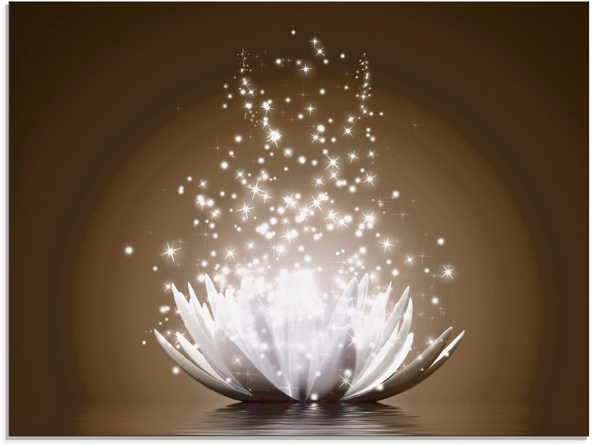 Artland Glasbild »Magie der Lotus-Blume«, Blumen, (1 St.), in verschiedenen Größen